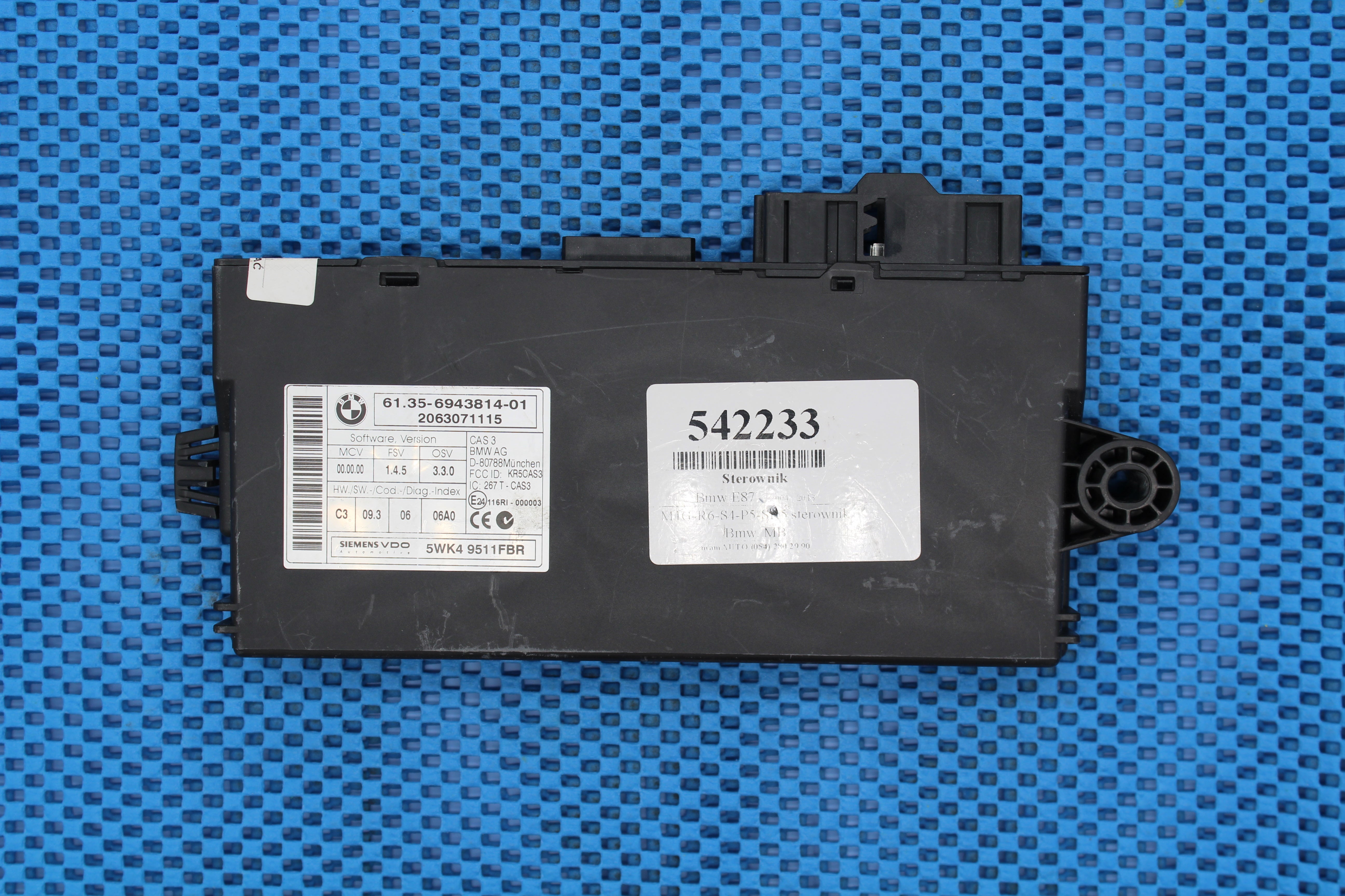 CAS 3 61.35-6943814-01 2062582968 SIEMENS VDO 5WK49511 6943814