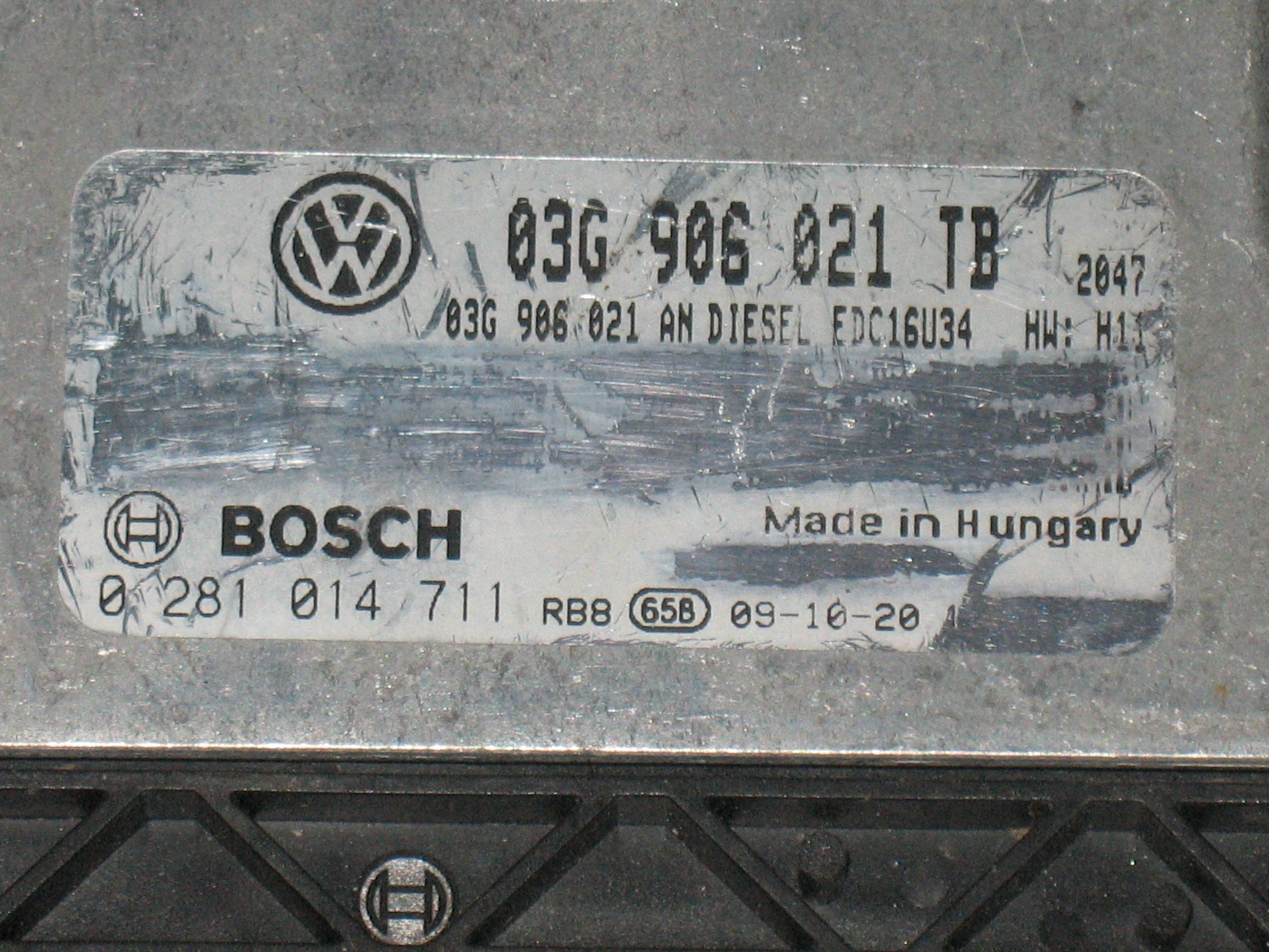 Ecu skoda octavia 1.9 tdi bosch 0281014711 03g906021 tb EDC16U34
