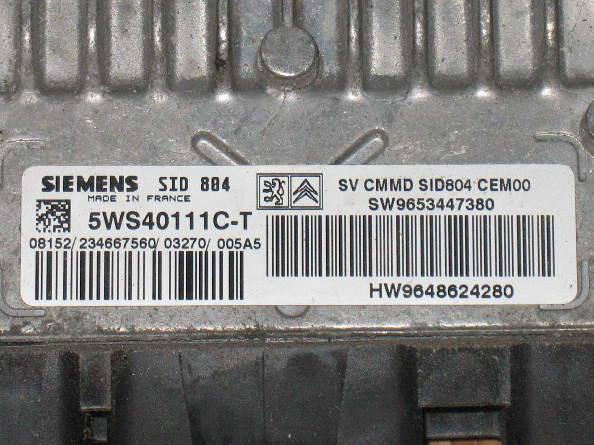 Ecu CITROEN C2 1.4 HDI SID 804 5WS40111C-T HW9648624280