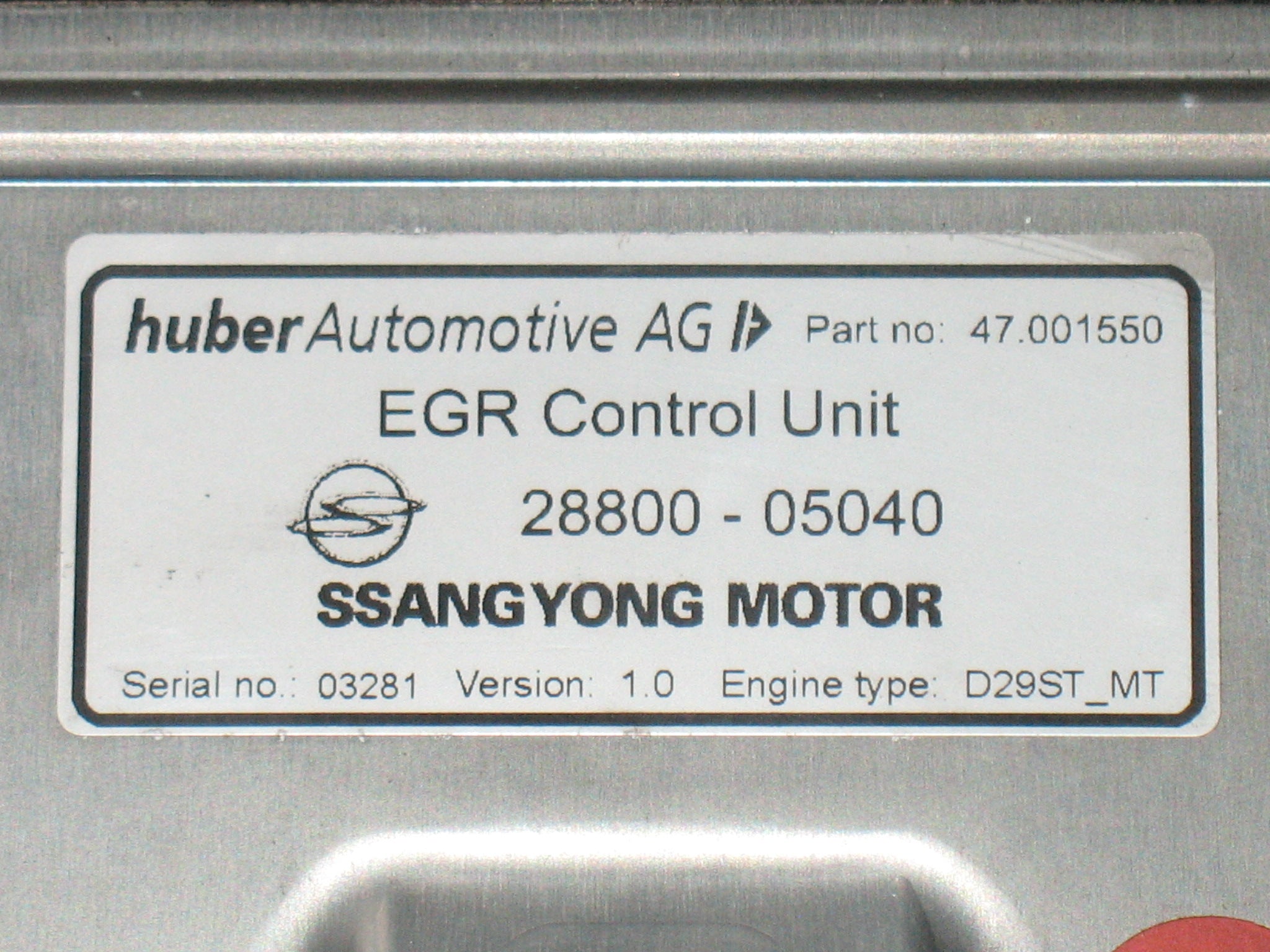 ECU Ssangyong Rexton KORANDO 2880005040 D29ST 28800 05040