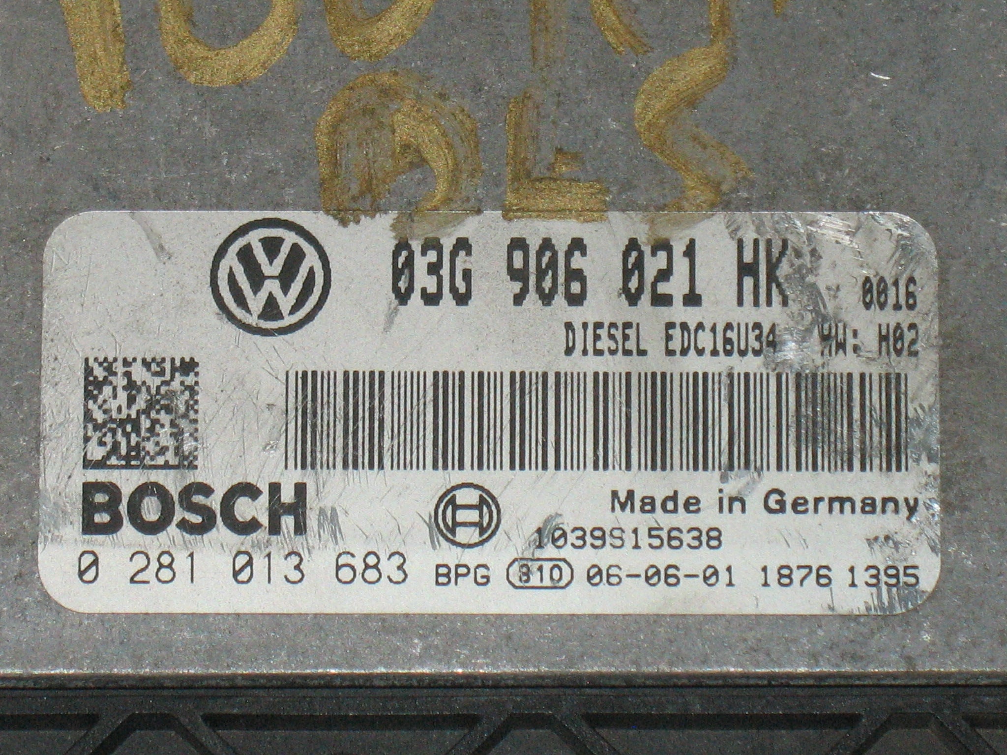 ECU VW Touran 1.9 TDI Bosch 0281013683 03G906021HK EDC 16U34-3.42