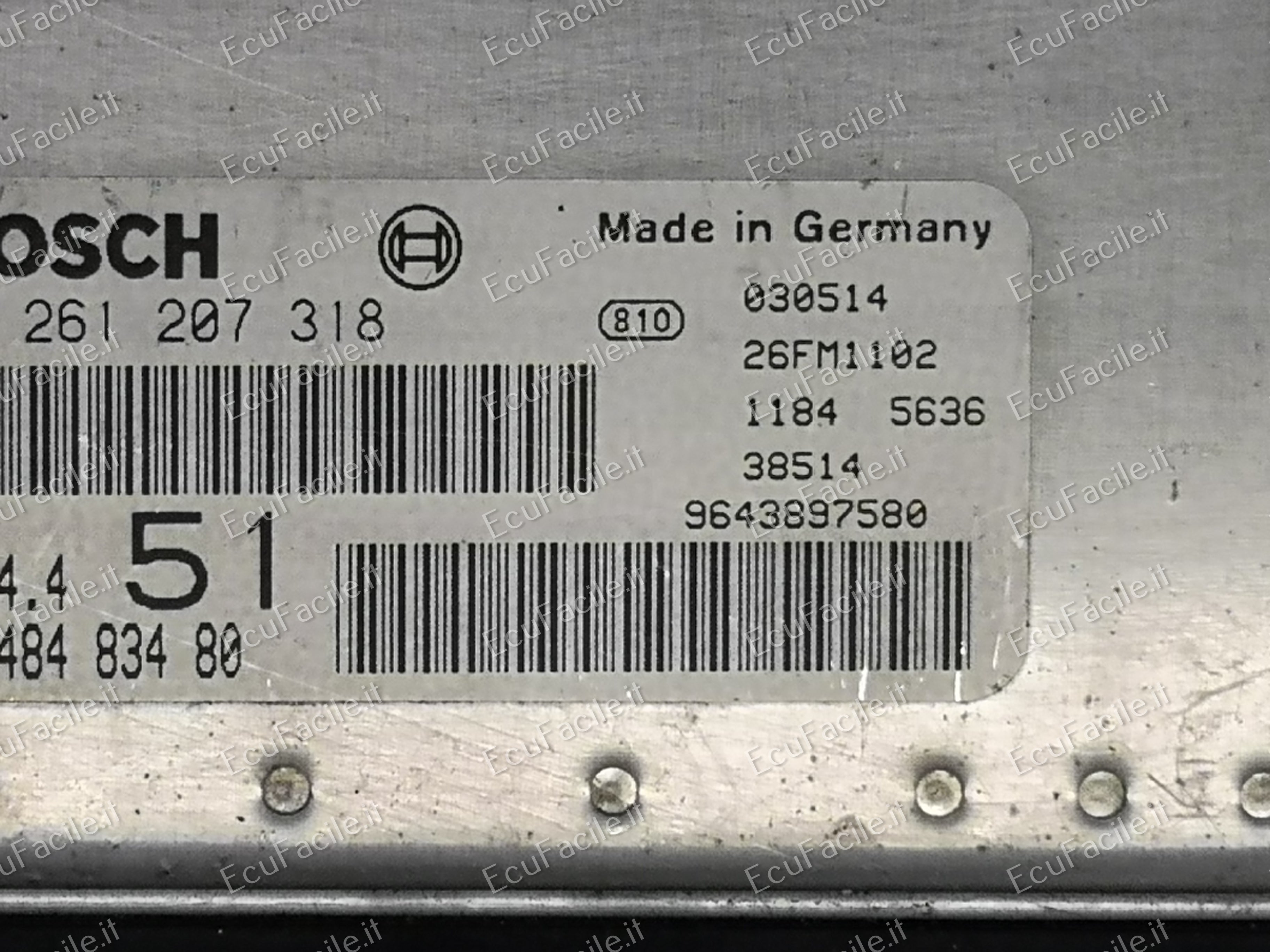 ECU Citroen Picasso 1.6 0261207318 9653492580 M7.4.4