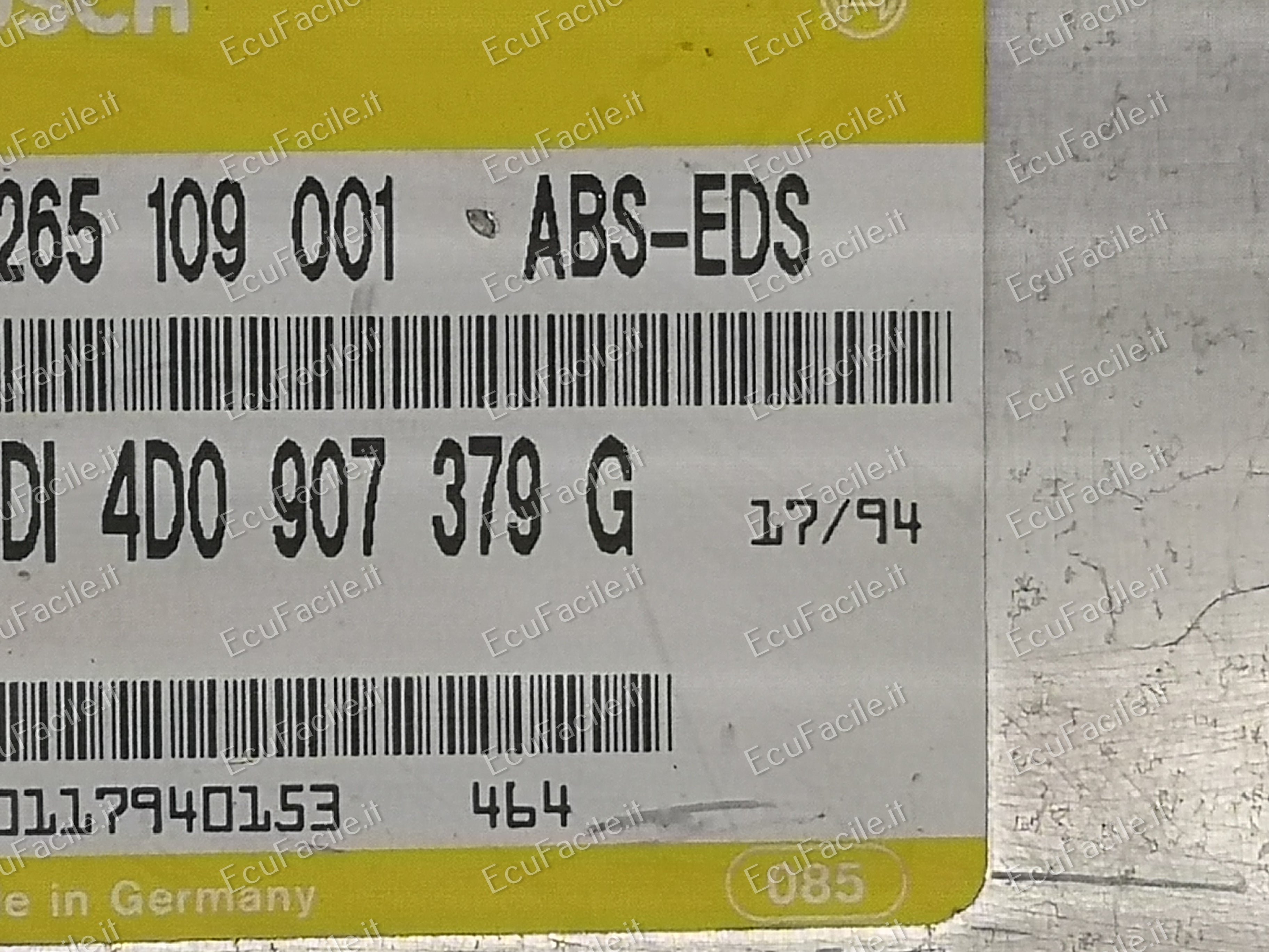 UNITÀ DI CONTROLLO ABS 0265109001 4D0907379G 1994-2001