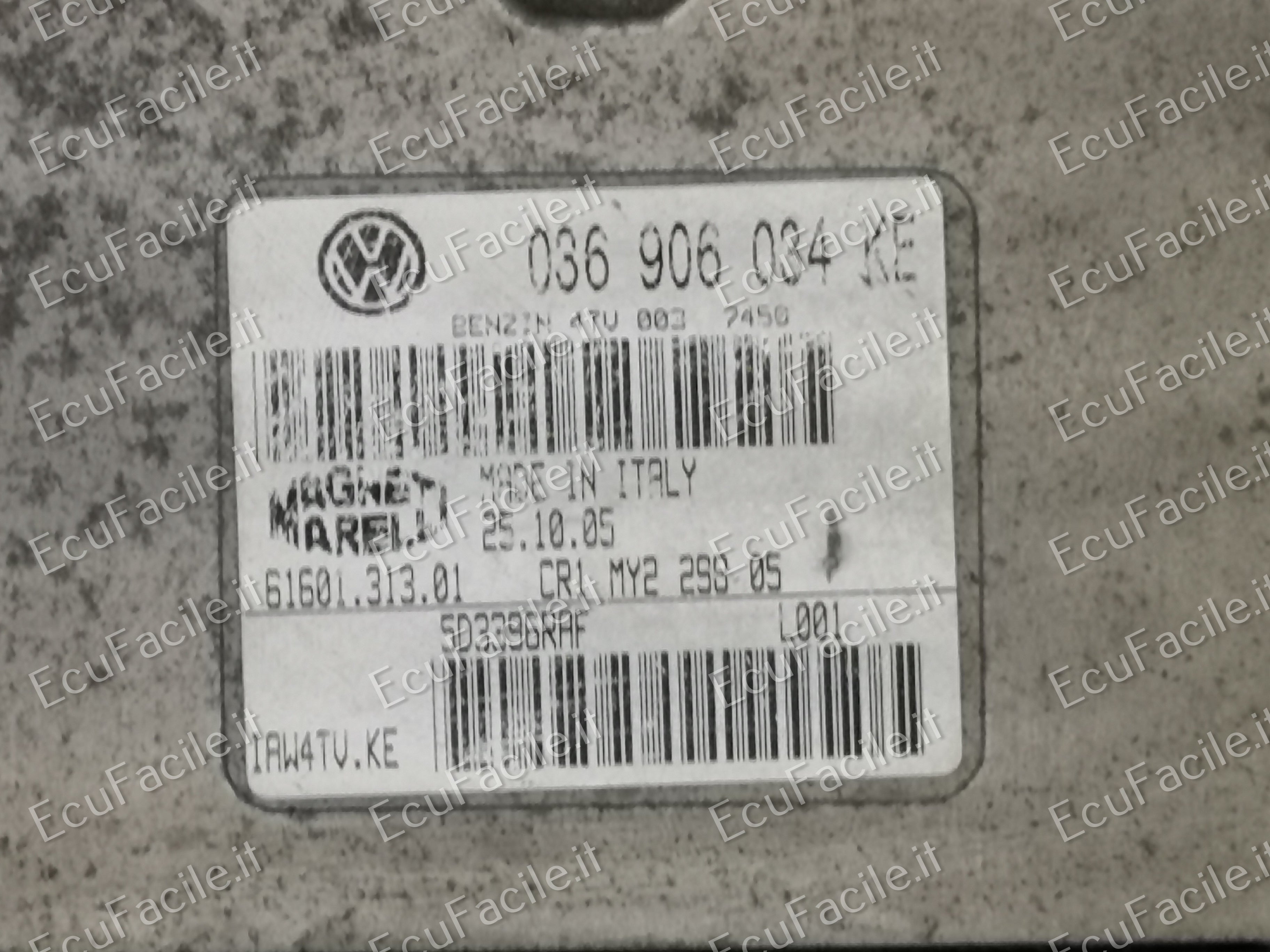 ECU VW SKODA FABIA 1.4 036906034 KE 6160131301 IAW4TV.KE