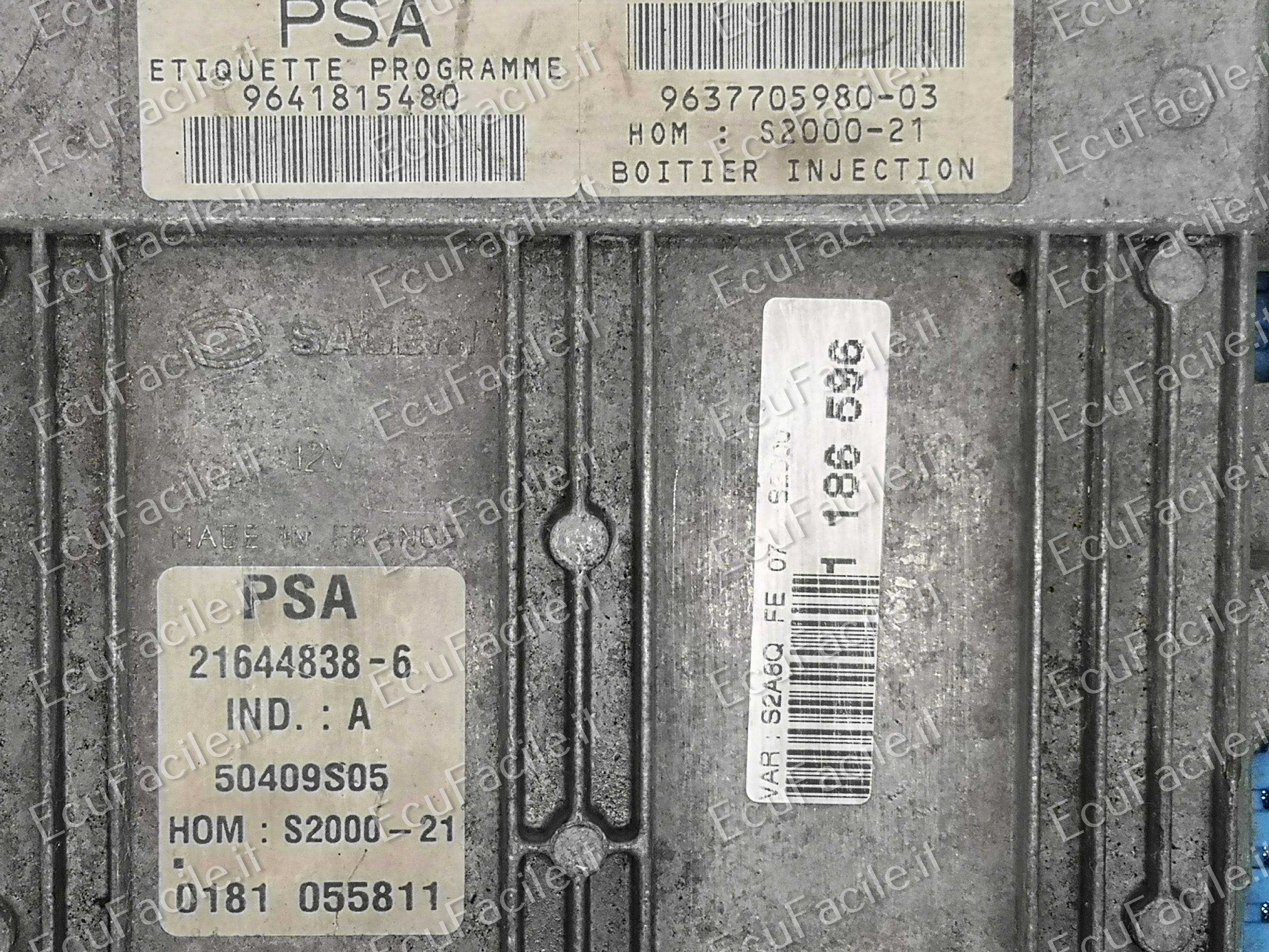ECU PEUGEOT 106 SAXO 1.4 KFW S2000-21 9641815480 9637705980-03