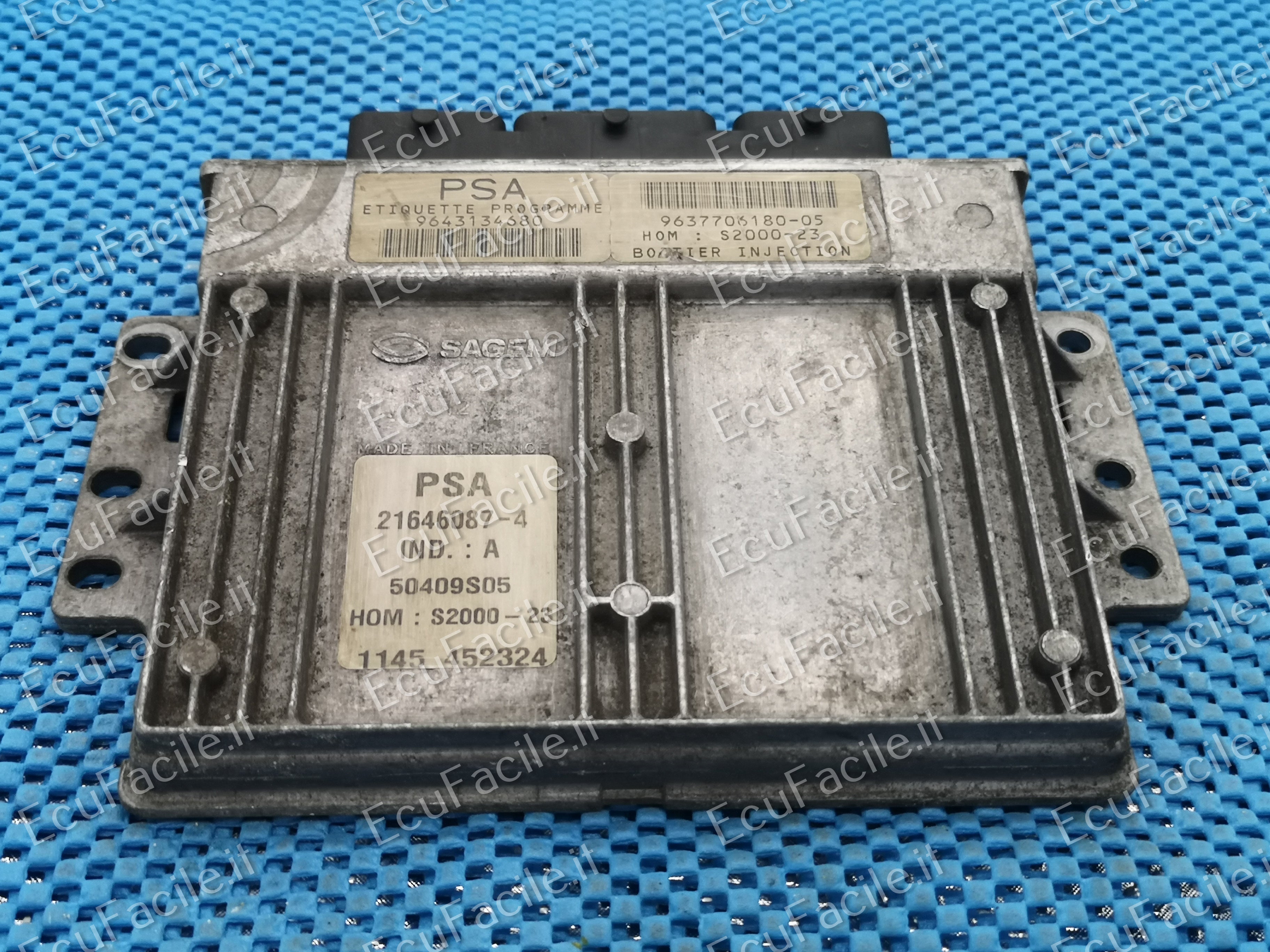 ECU PEUGEOT 206 1.4 SAGEM 216460874 9643134680 963770618005 S2000-23