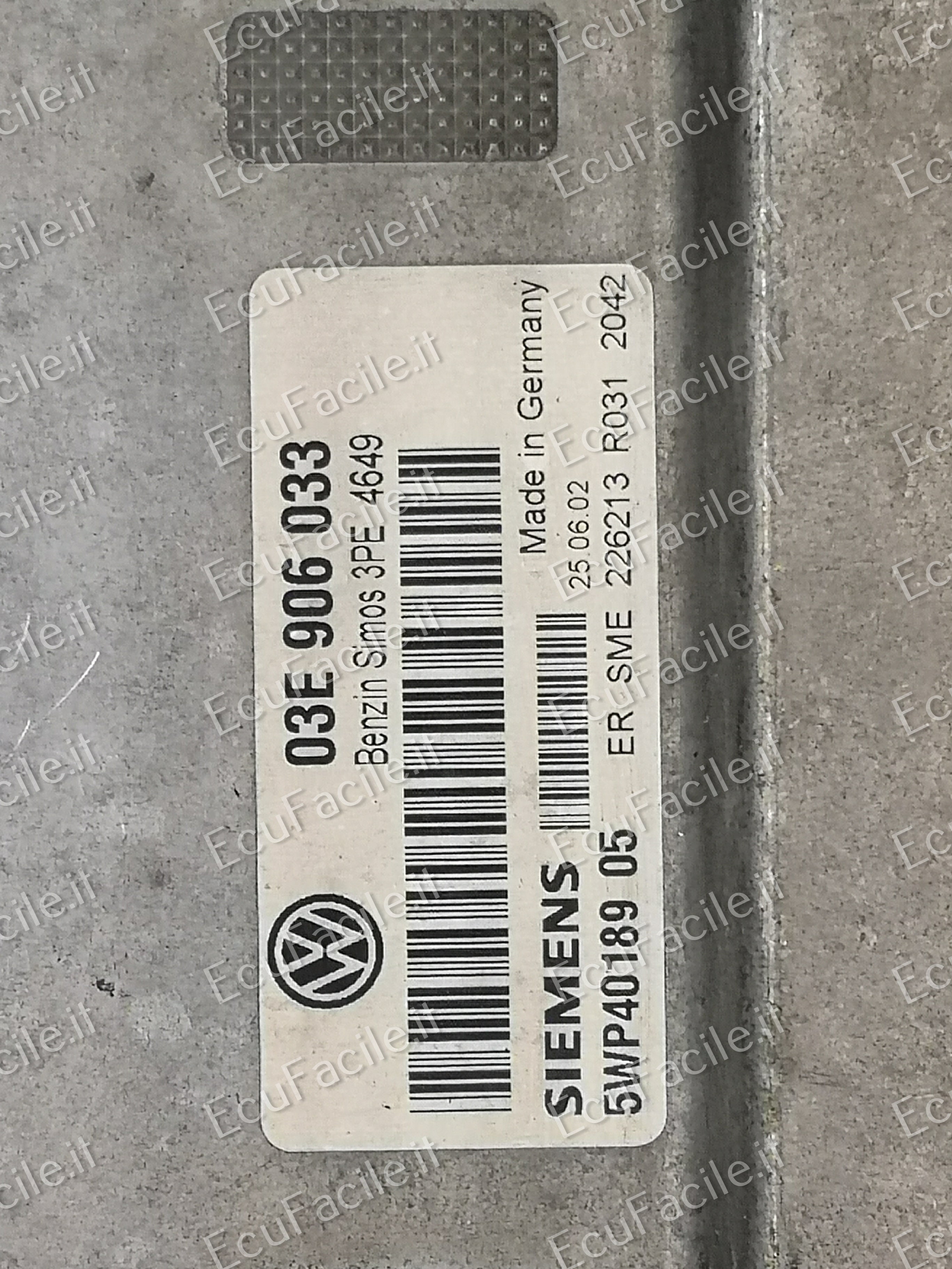 ECU VW POLO 1.2 AZQ 03E906033 5WP40163 04 5WP40189 05