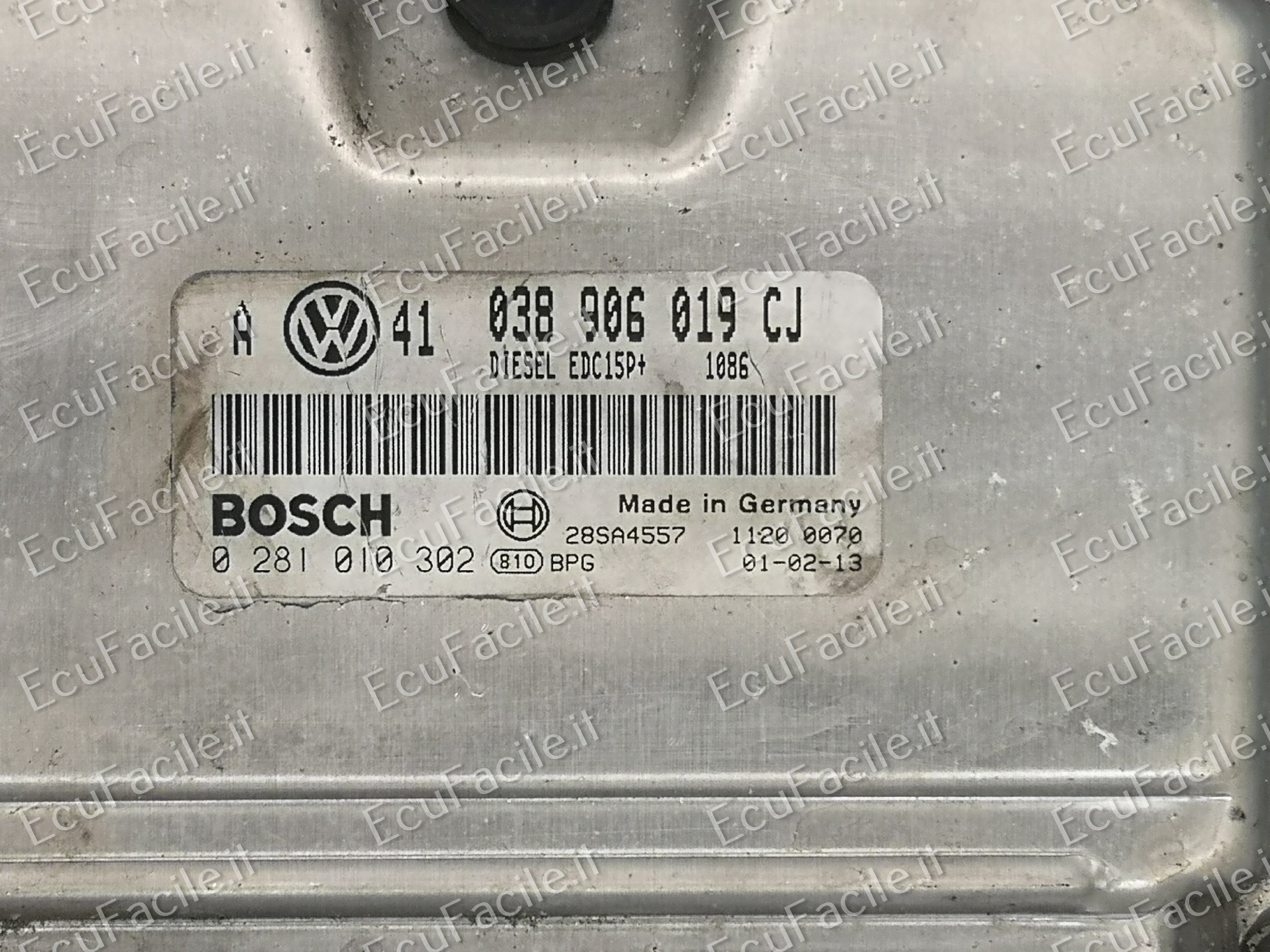 ECU VW GOLF BORA 1.9 TDI 115 038906019CJ 0281010302 EDC15P +