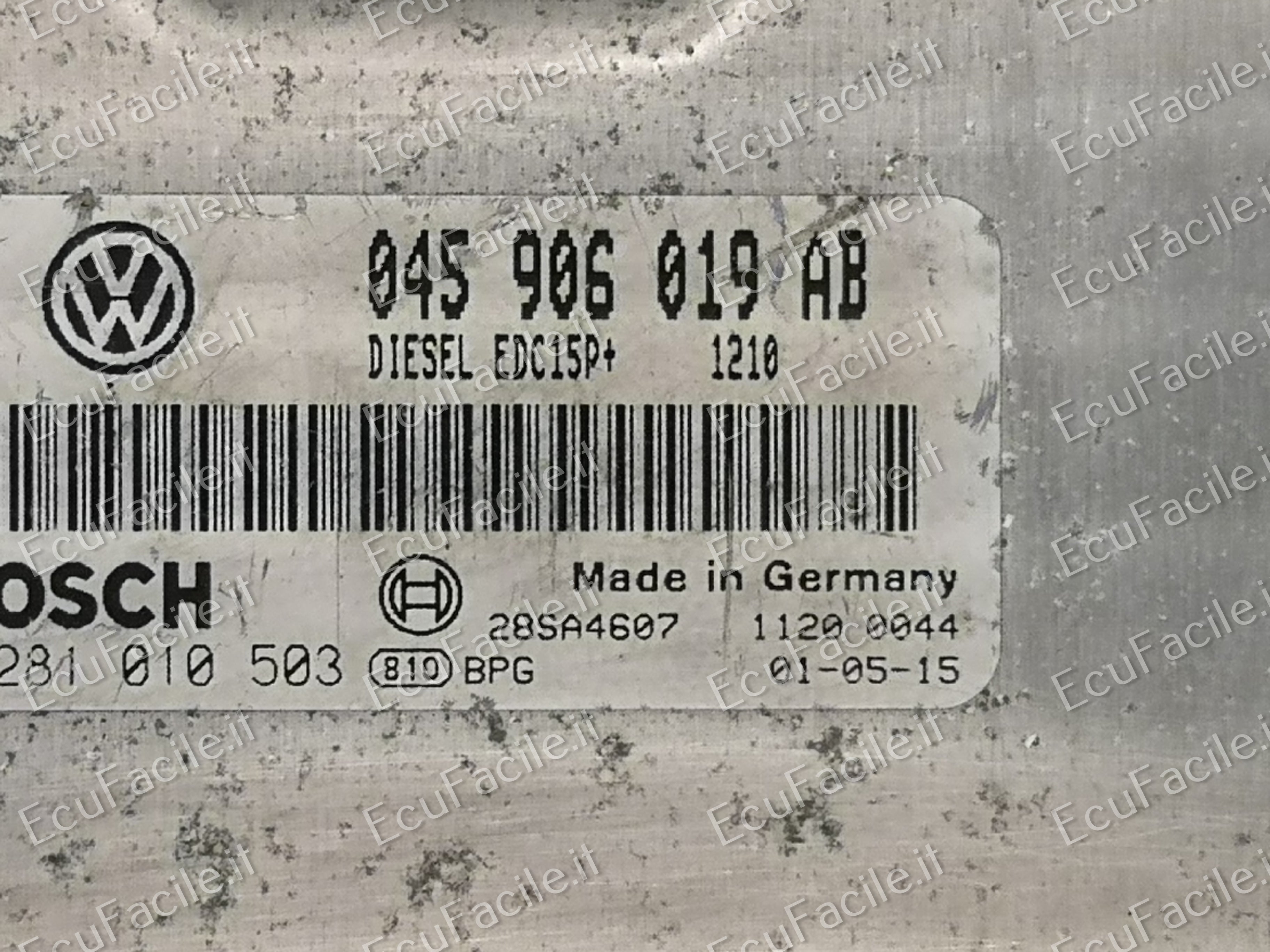 ECU VW VOLKSWAGEN POLO 1.4 TDI 0281010503 045906019AB EDC15P+ 22