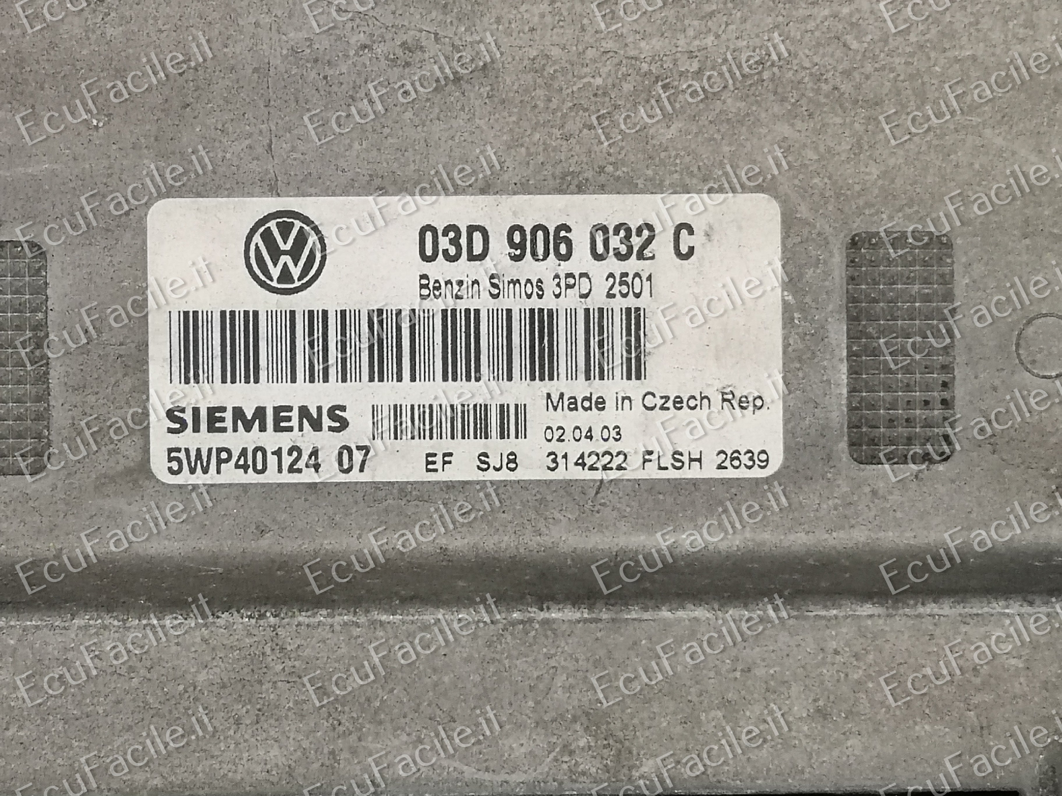 ECU VW POLO 1.2 SIEMENS 5WP4012406 03d906032 C 5wp40124 06