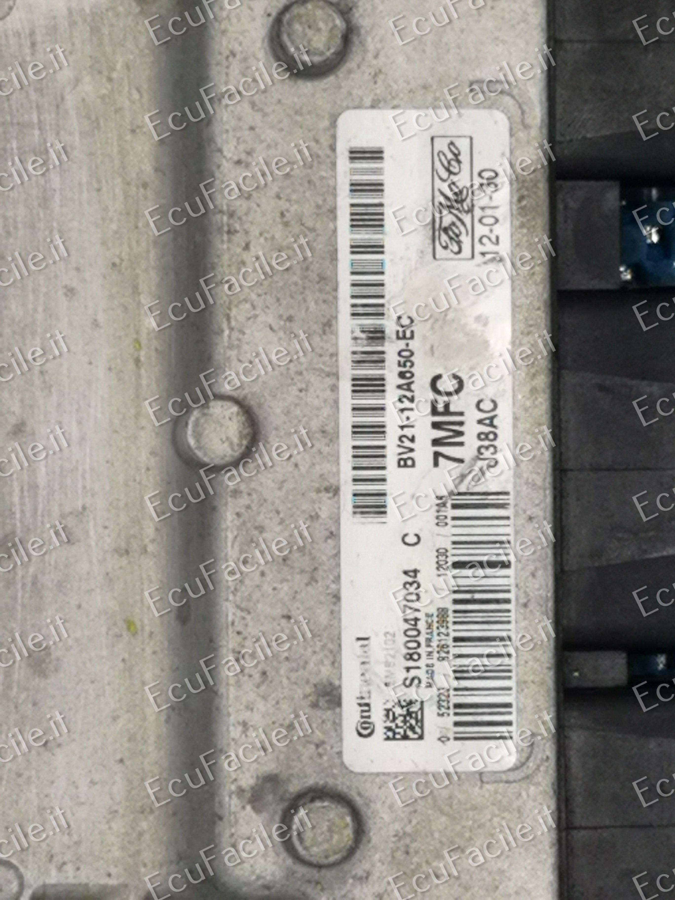 ECU FORD FIESTA S180047034C BV2112A650EC 7MFC