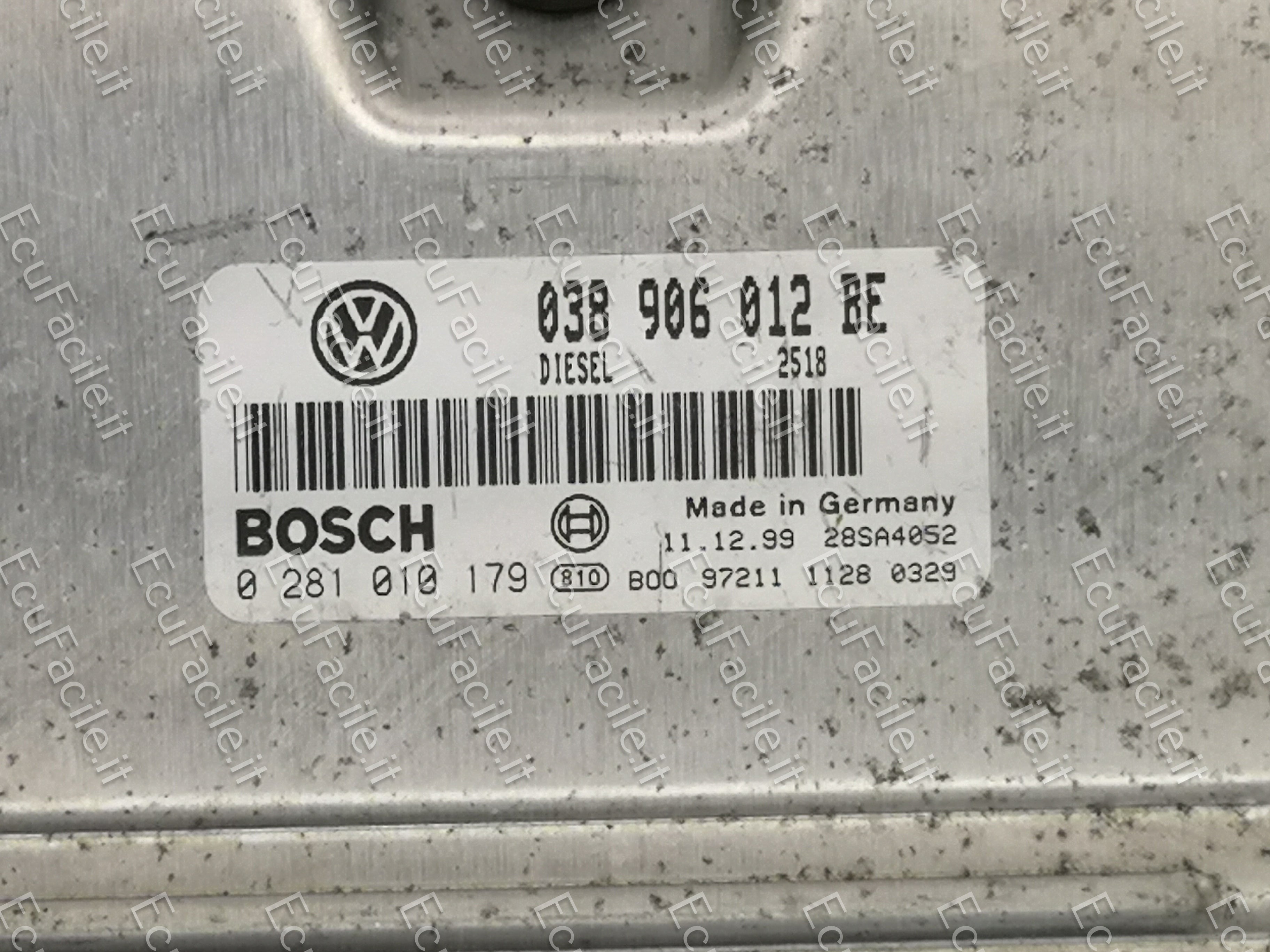 ECU VOLKSWAGEN LUPO BOSCH 0281010179 038906012BE EDC15VM 2.V1