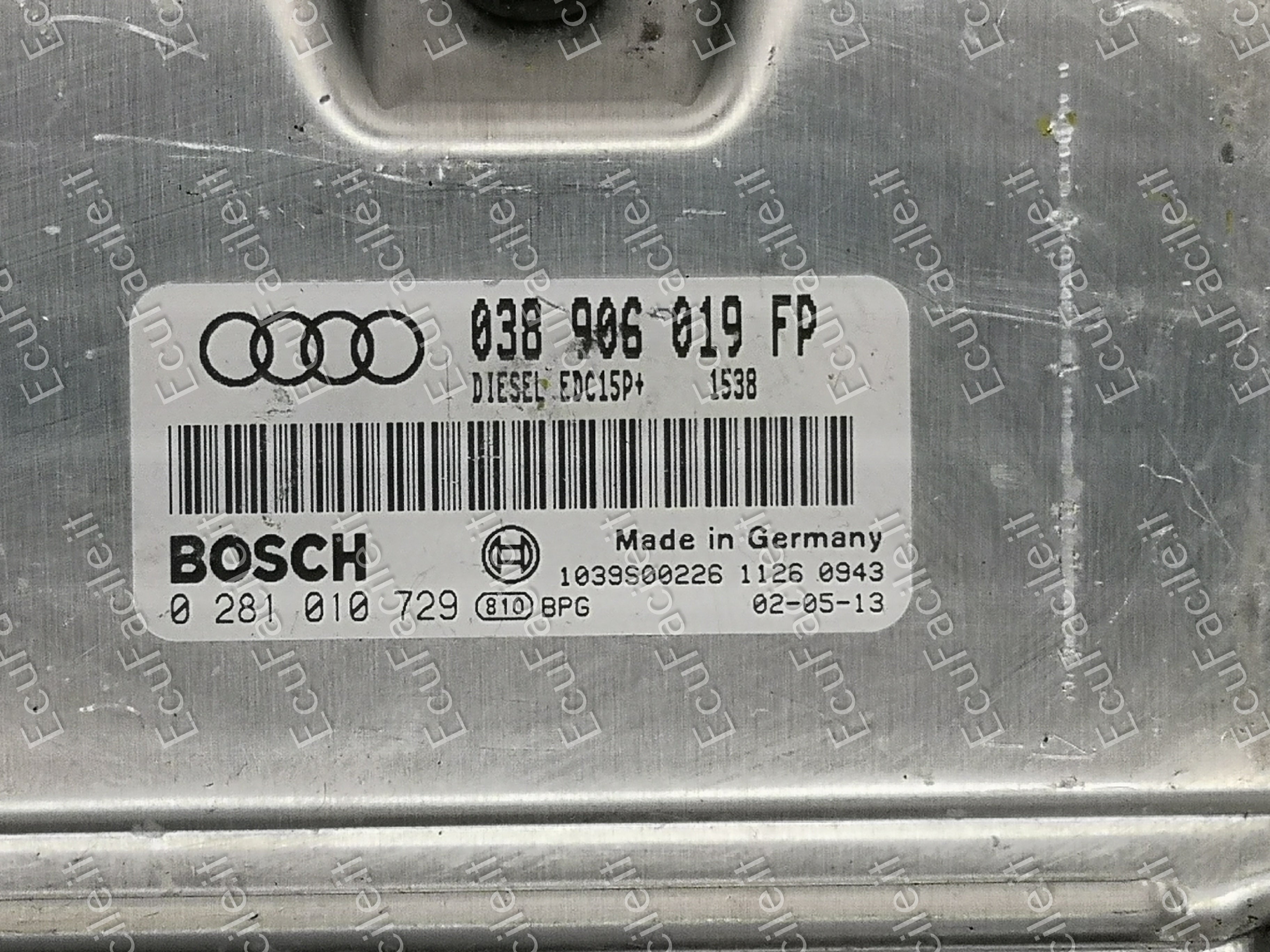 Centralina ECU Motore Audi A4 / VW 1.9 TDI | BOSCH EDC15P+ | 0281010729 | 038906019FP
