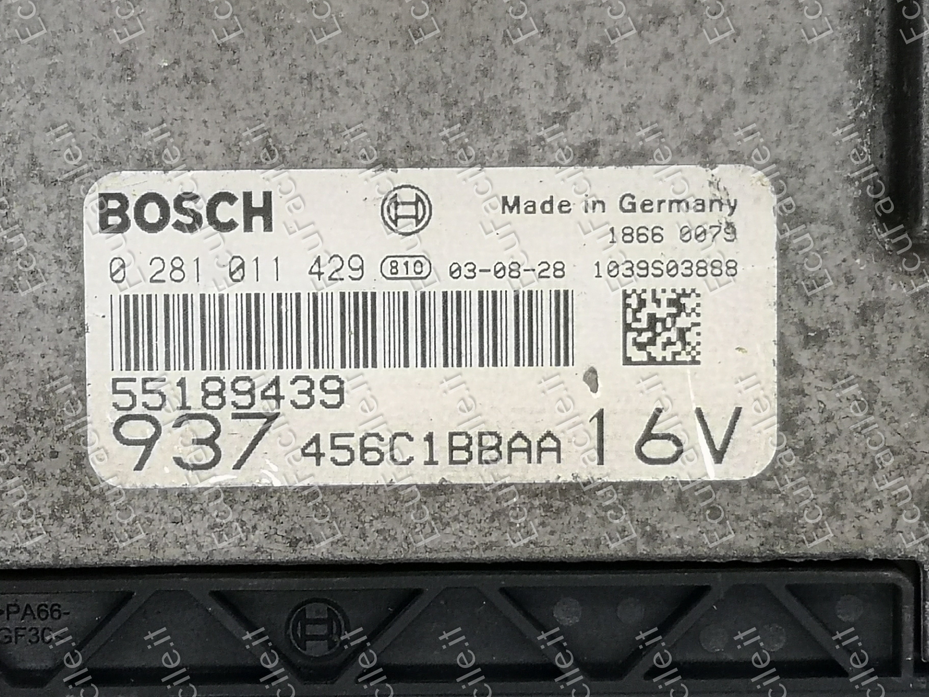 ECU ALFA ROMEO 147 1.9 JTD BOSCH 0281011429 55189439 EDC16C8 1.1