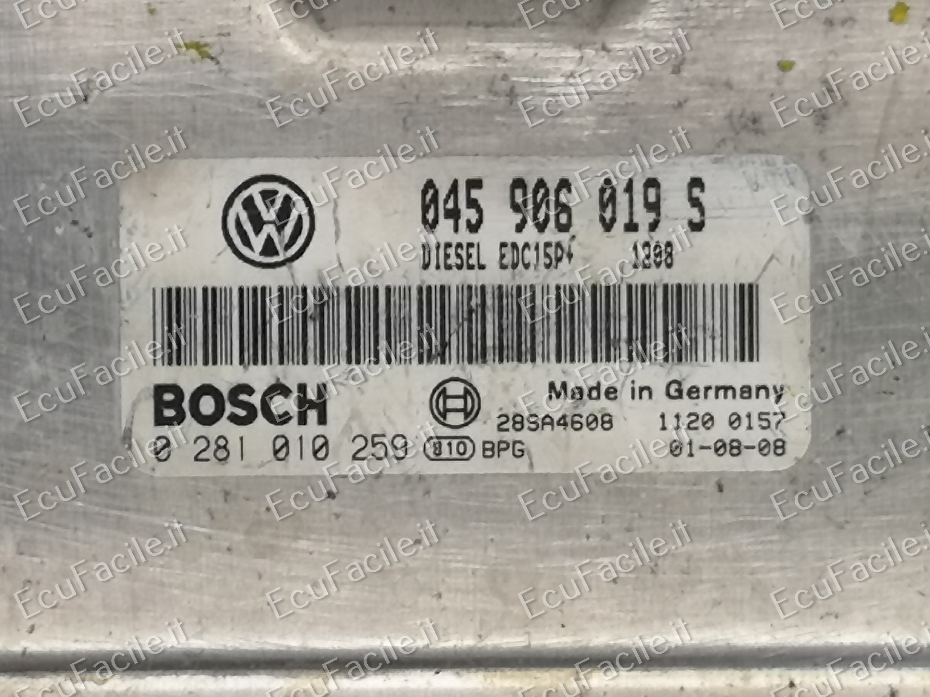 ECU VOLKSWAGEN LUPO 1.4 TDI 045906019S 0281010259 EDC15P 22.4.2