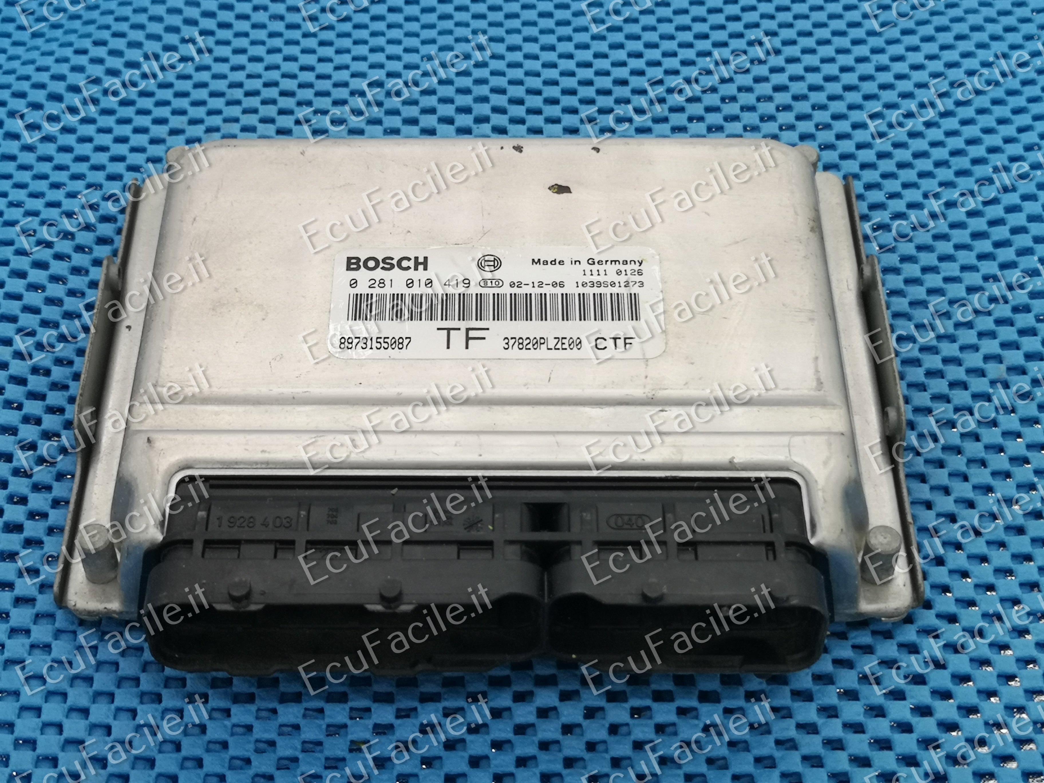 Ecu centralina motore civic 1.7 cdti edc15 0281010419 8973155087