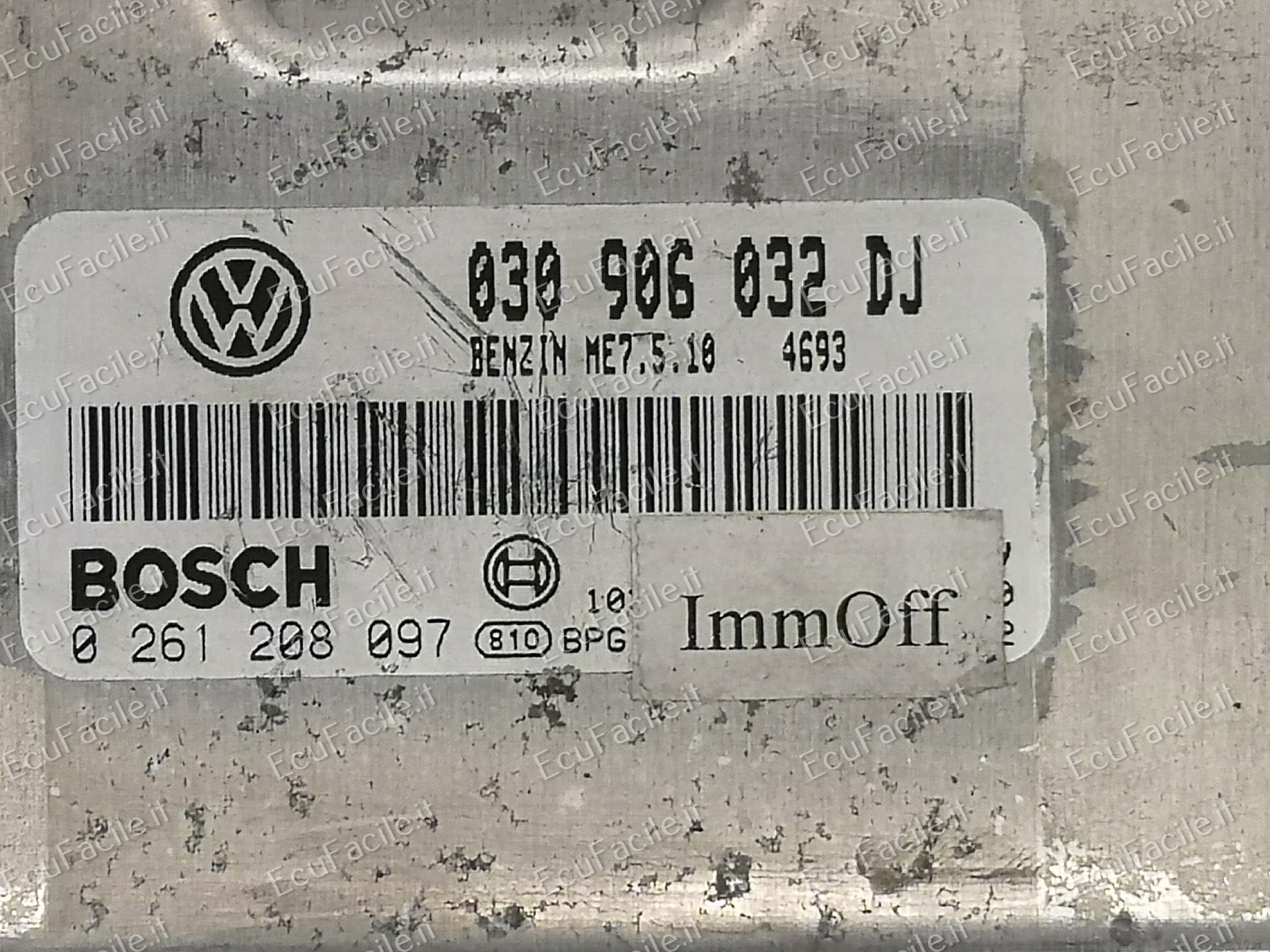 Ecu Seat Arosa, 0261208097 030906032 DJ, ME7.5.10. 030906032DJ