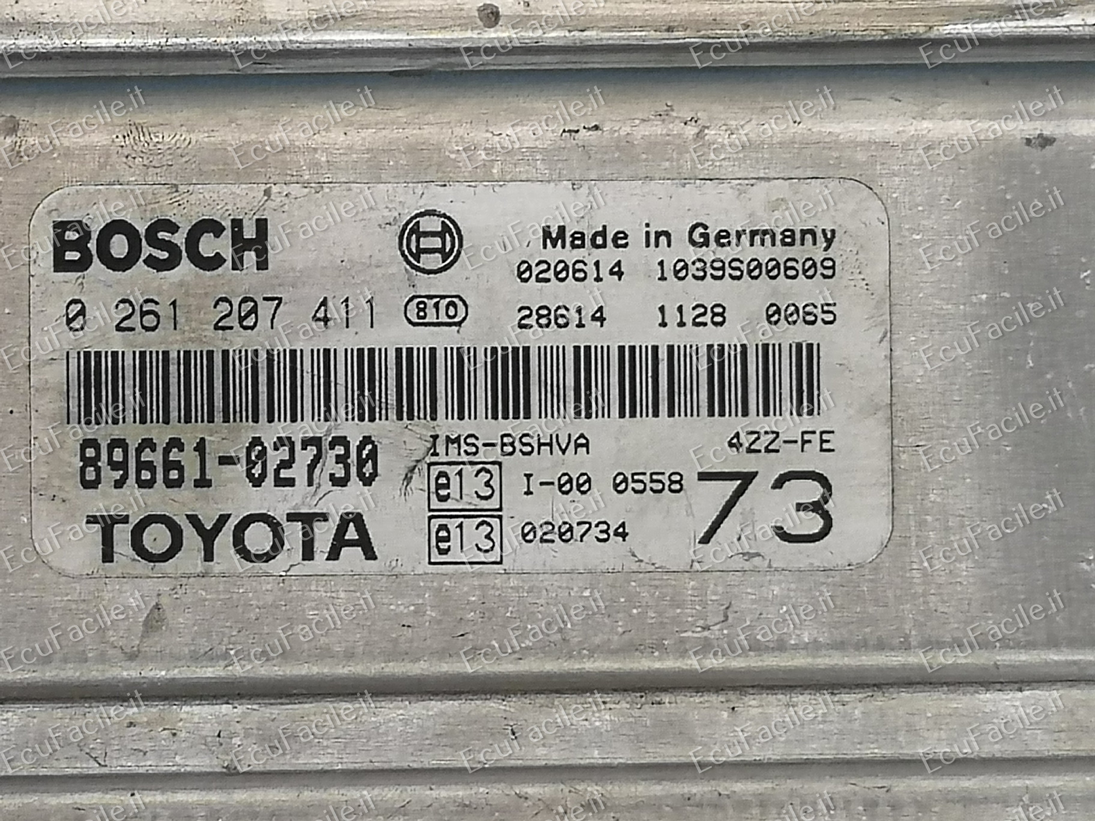 ECU TOYOTA COROLLA 1.4 0261207411 M7.9.4 89661-02730