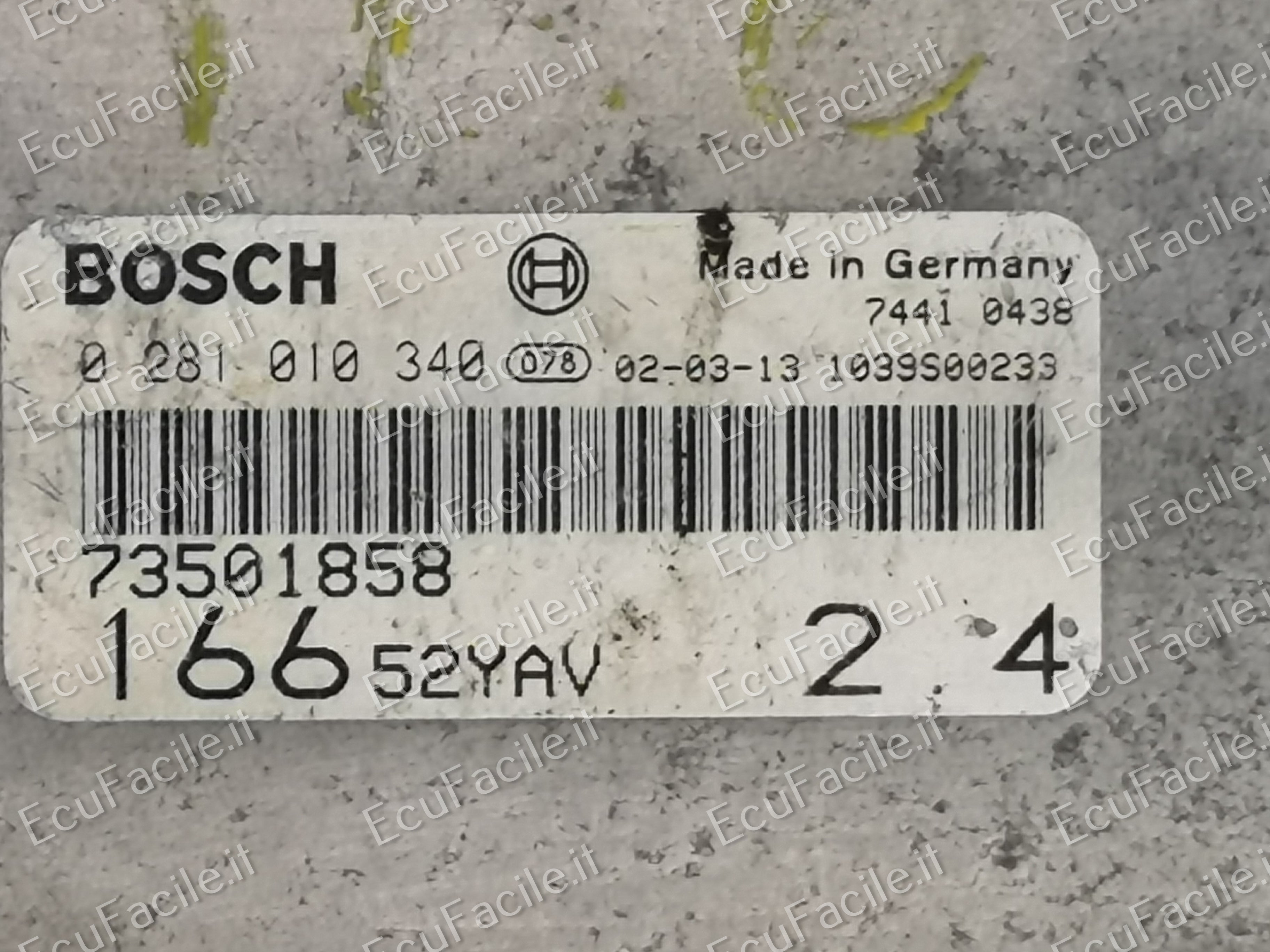 Ecu centralina motore fiat alfa romeo 0281010340 73501858