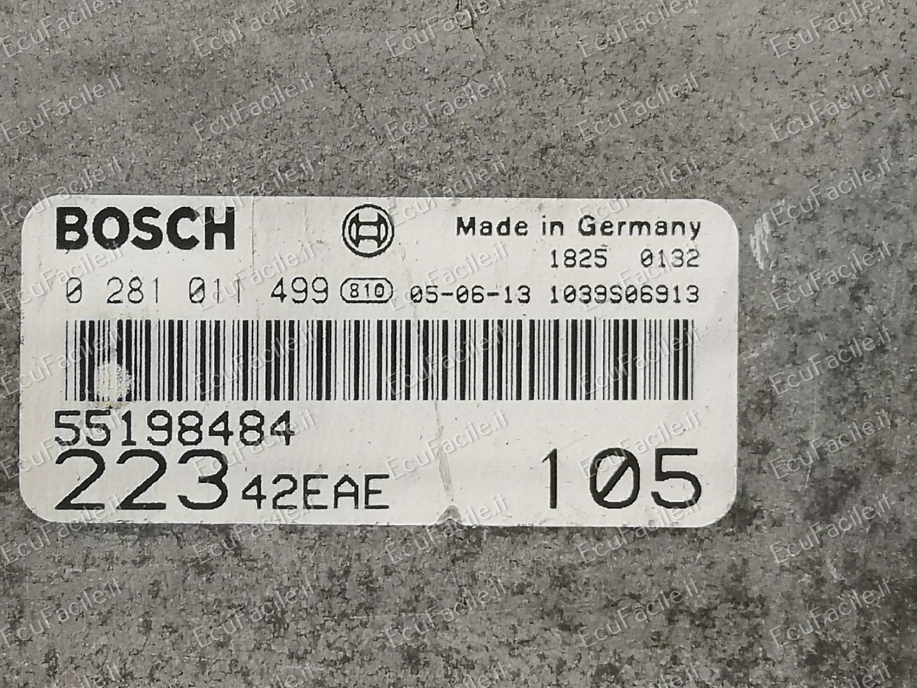 ECU FIAT DOBLO 1.9 JTD 0281011499 55191195 55198484 EDC 15C7-2.11