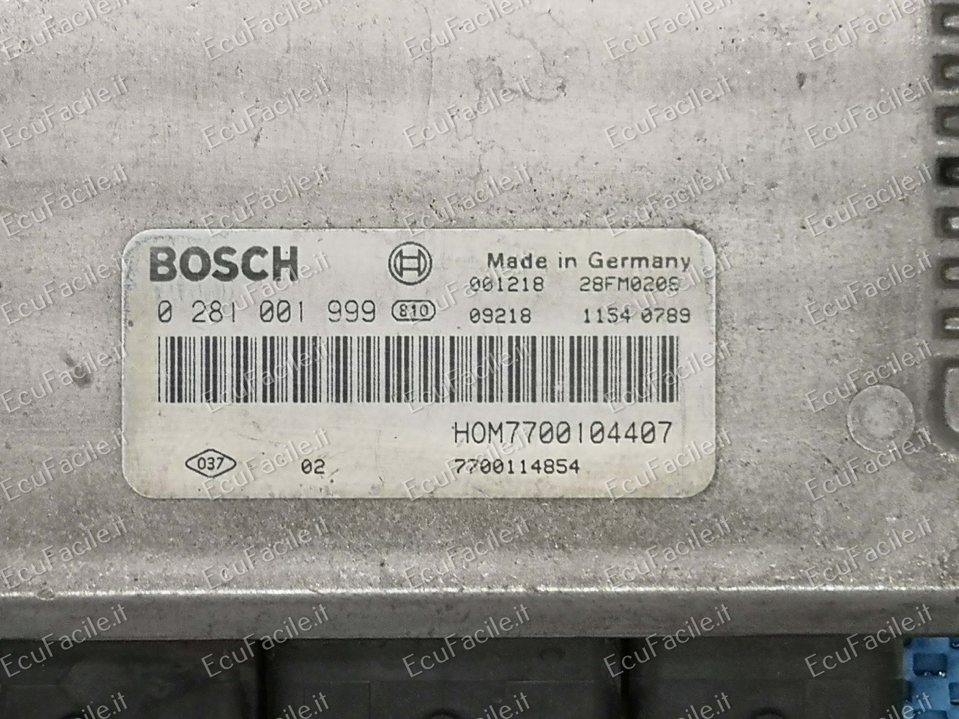 ECU RENAULT ESPACE 2.2 0281001999 HOM7700104407 7700114854