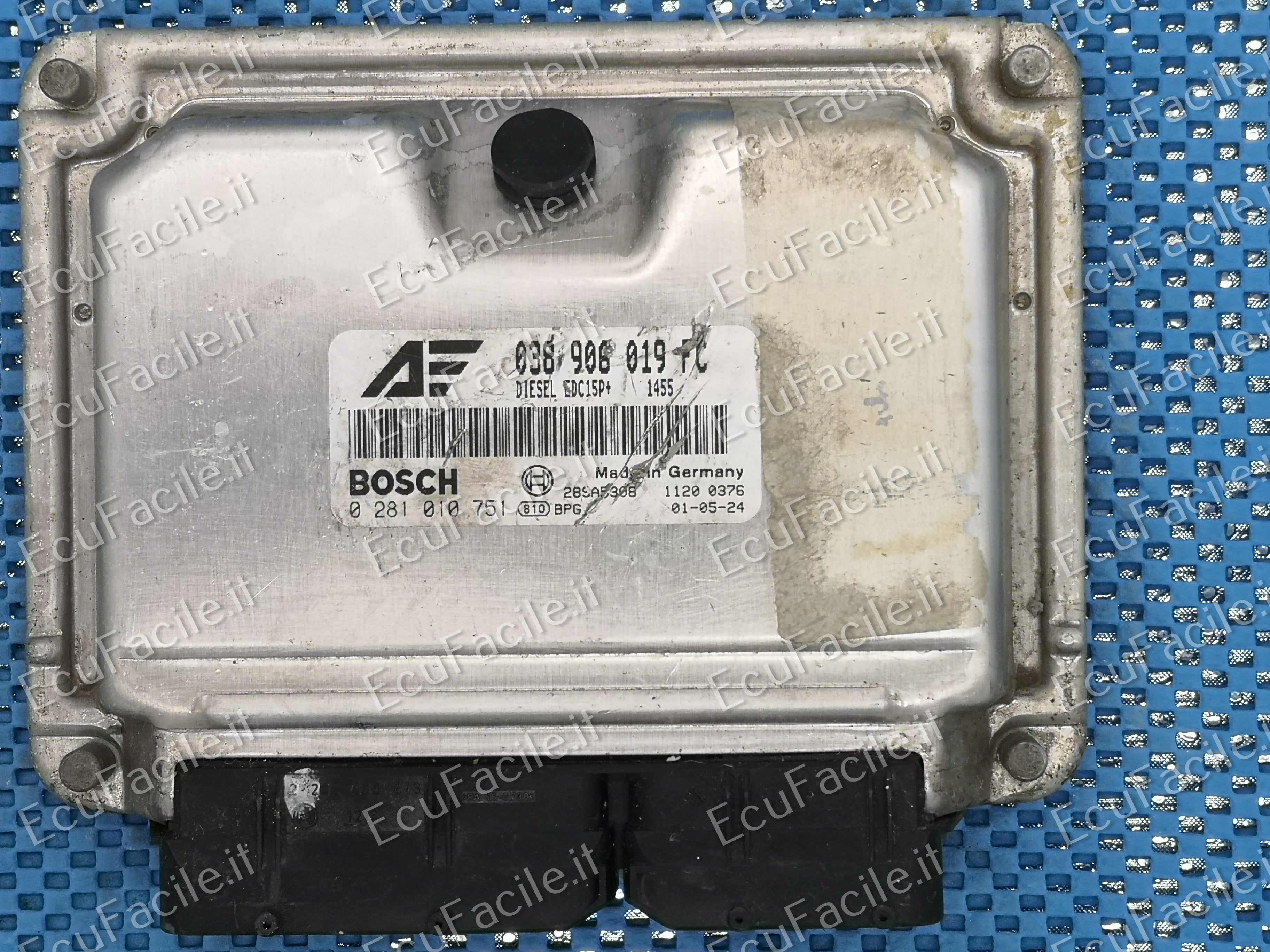 ECU VW SHARAN ALHAMBRA 1.9 TDI 038906019FC 0281010751 EDC 15P+ 22.3.2