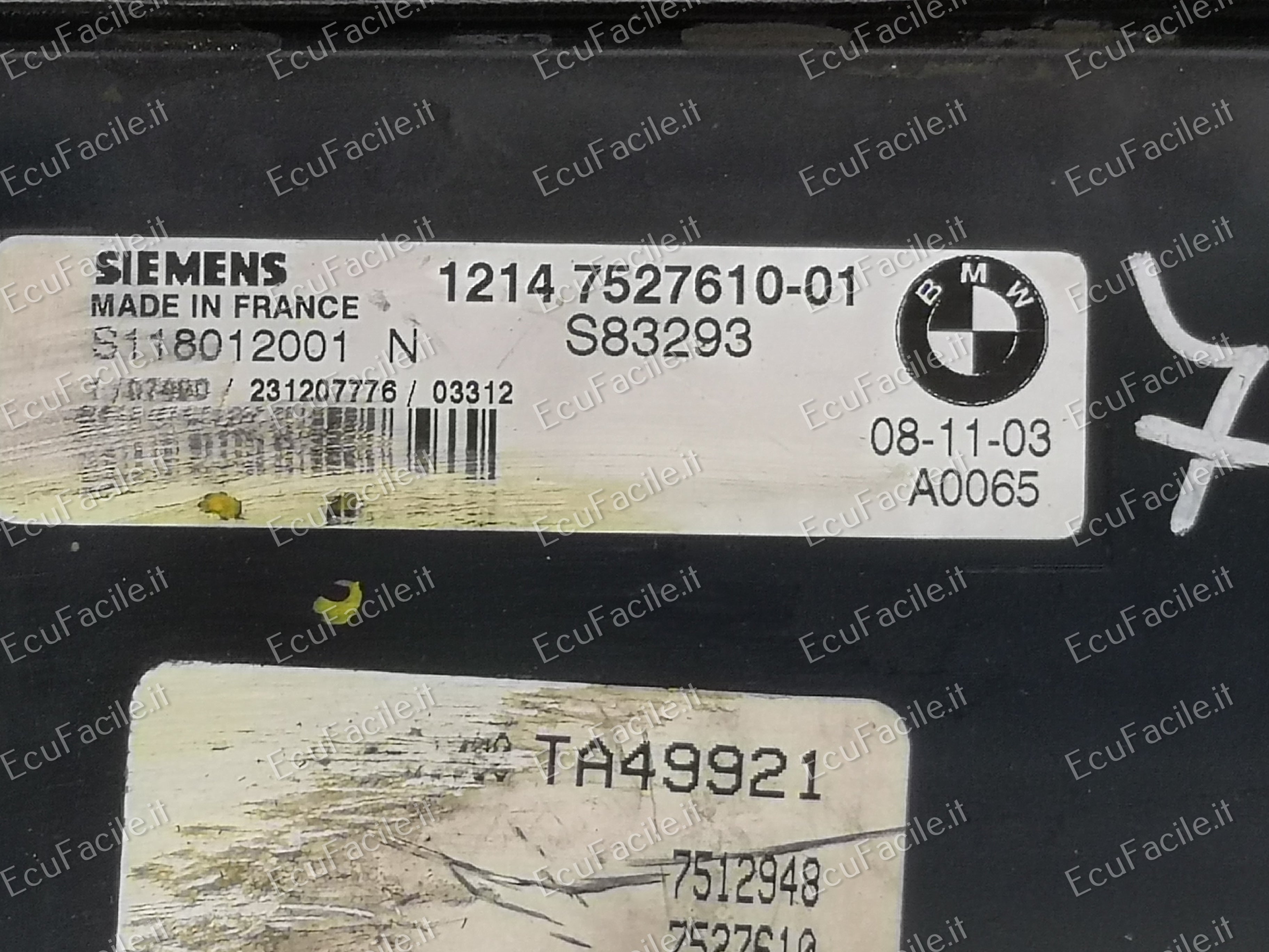 ECU S118012001N 12147527610-01 7542738 MINI Cooper