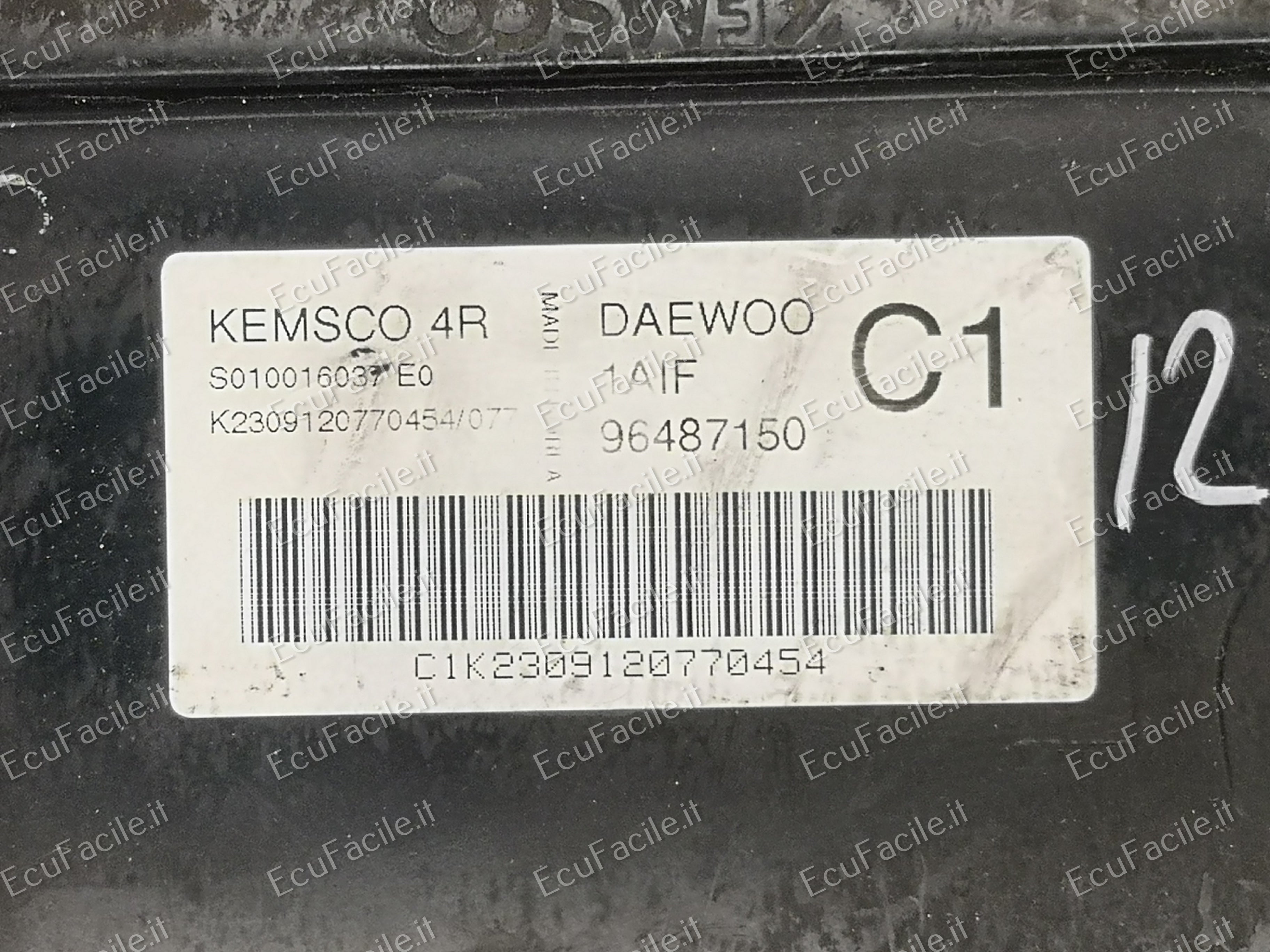 ECU DAEWOO TACUMA 1.6 S010016037E0 96487150 C1 1AIF