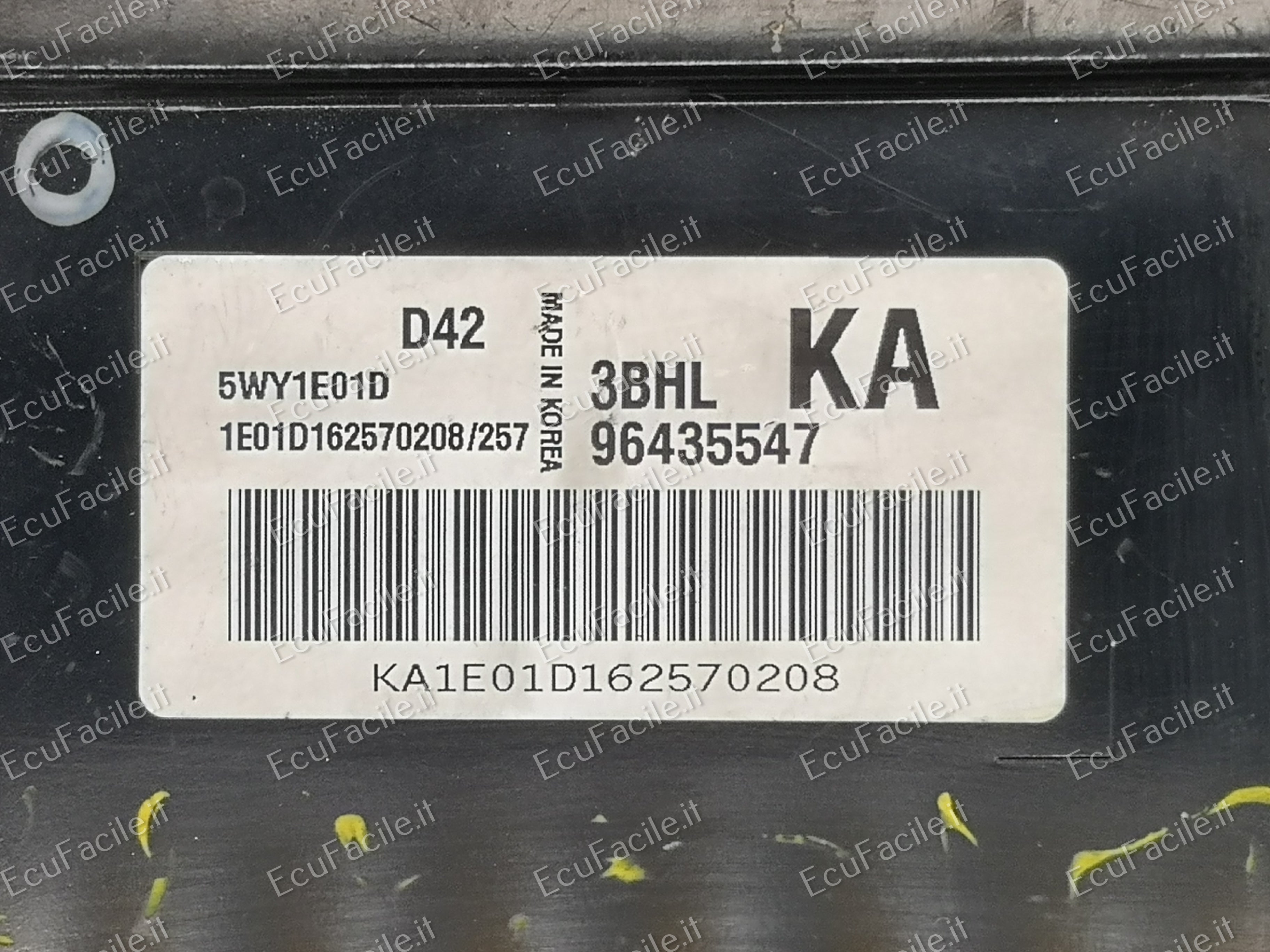 Ecu centralina chevrolet hyundai 5wy1e01b 96435547, ka 3bhl