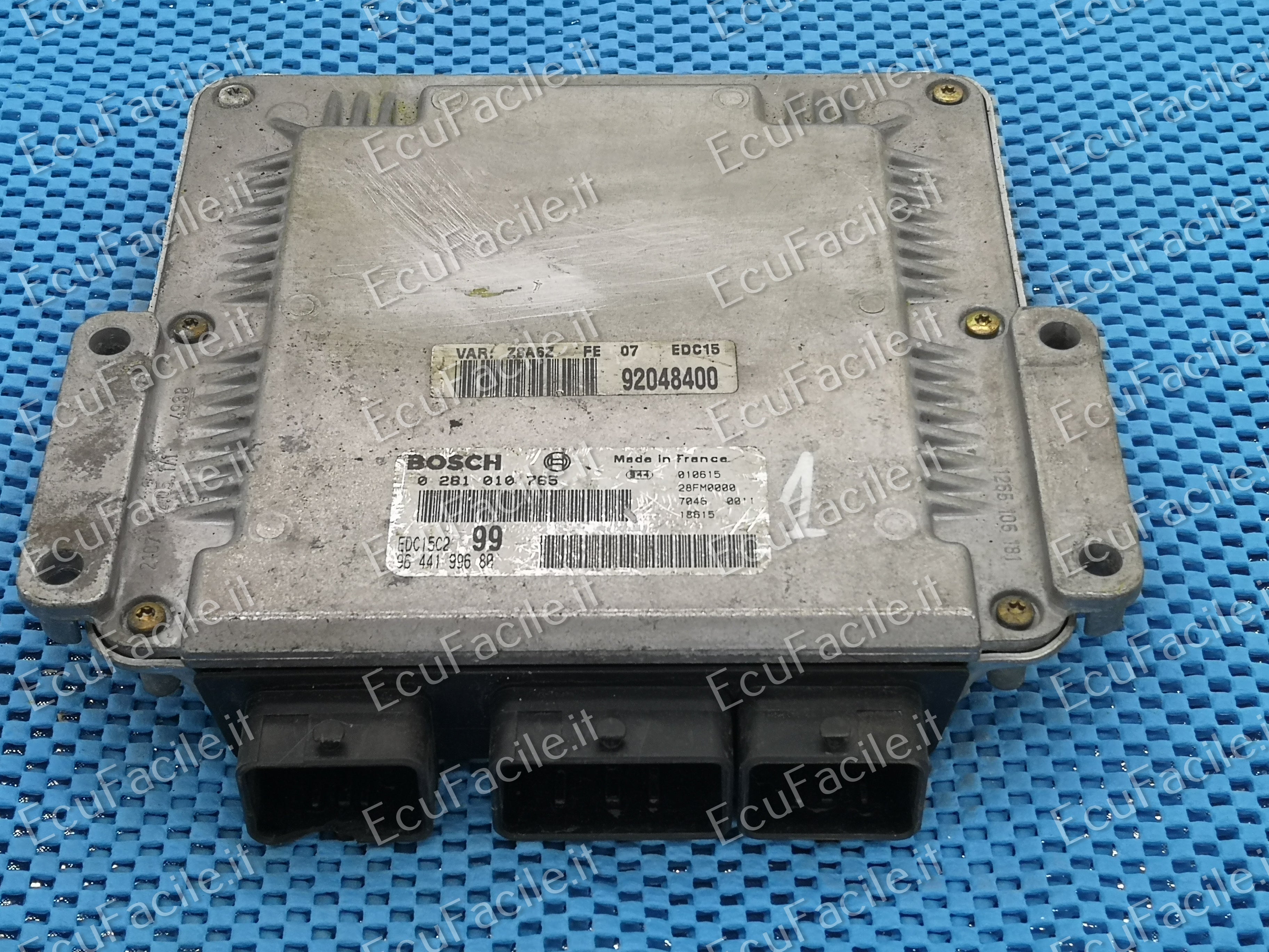 ECU PEUGEOT 607 2.2 HDI 0281010765 9644199680. EDC15C2 99