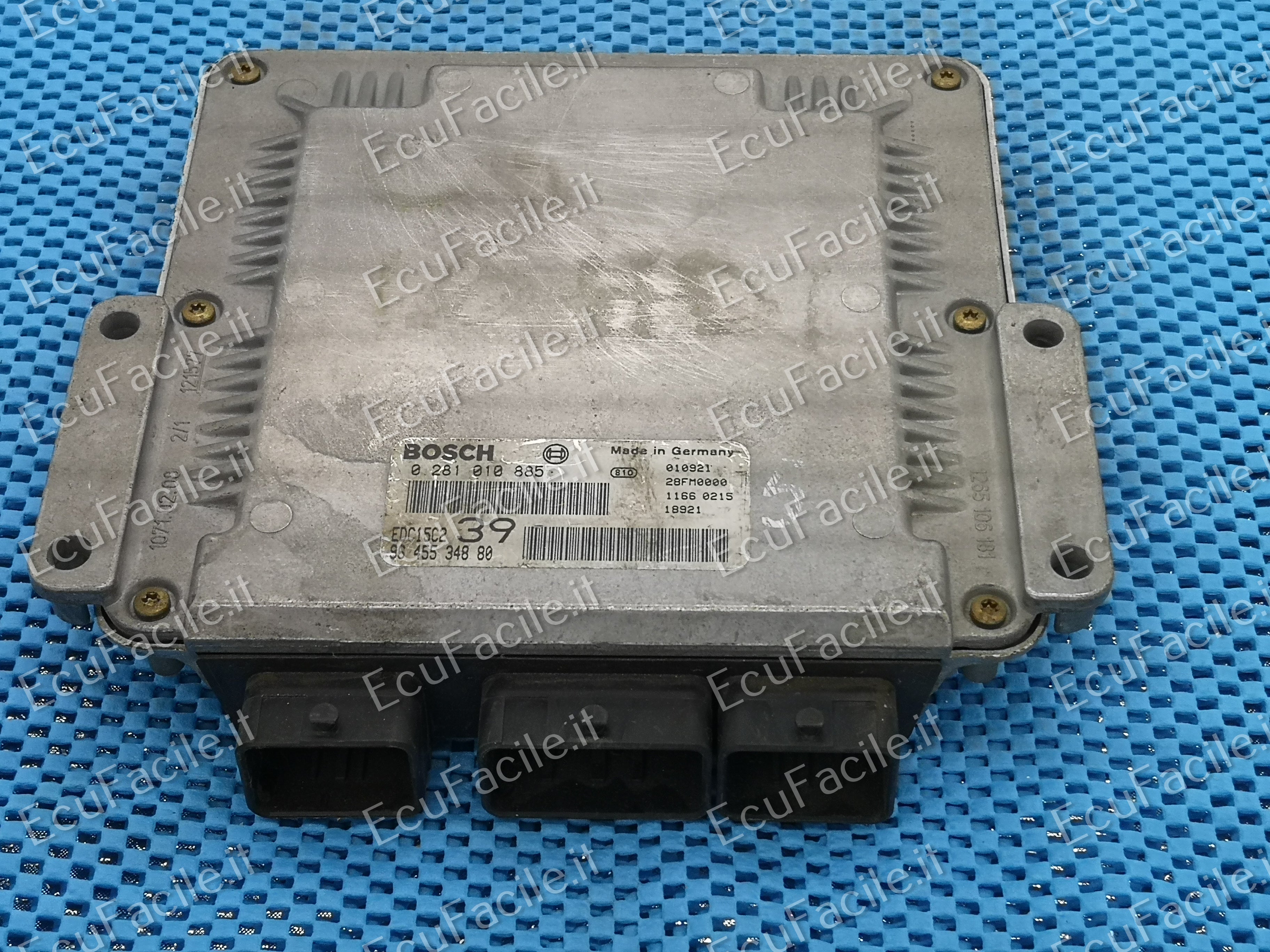 ECU CITROEN C5 2.2 HDI 0281010885 9645534880 EDC15C2 39