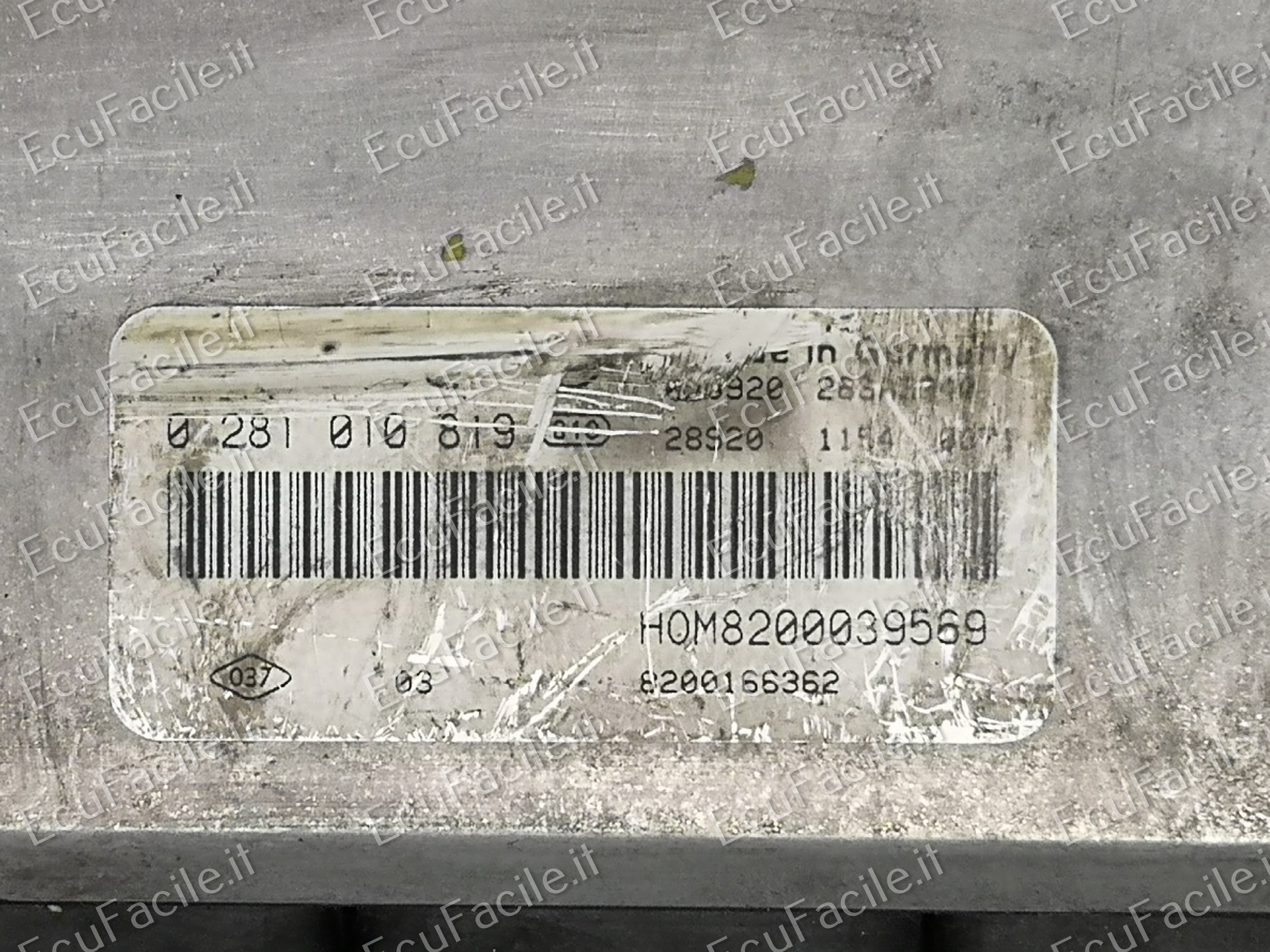 Ecu renault megane scenic 1.9 0281010819