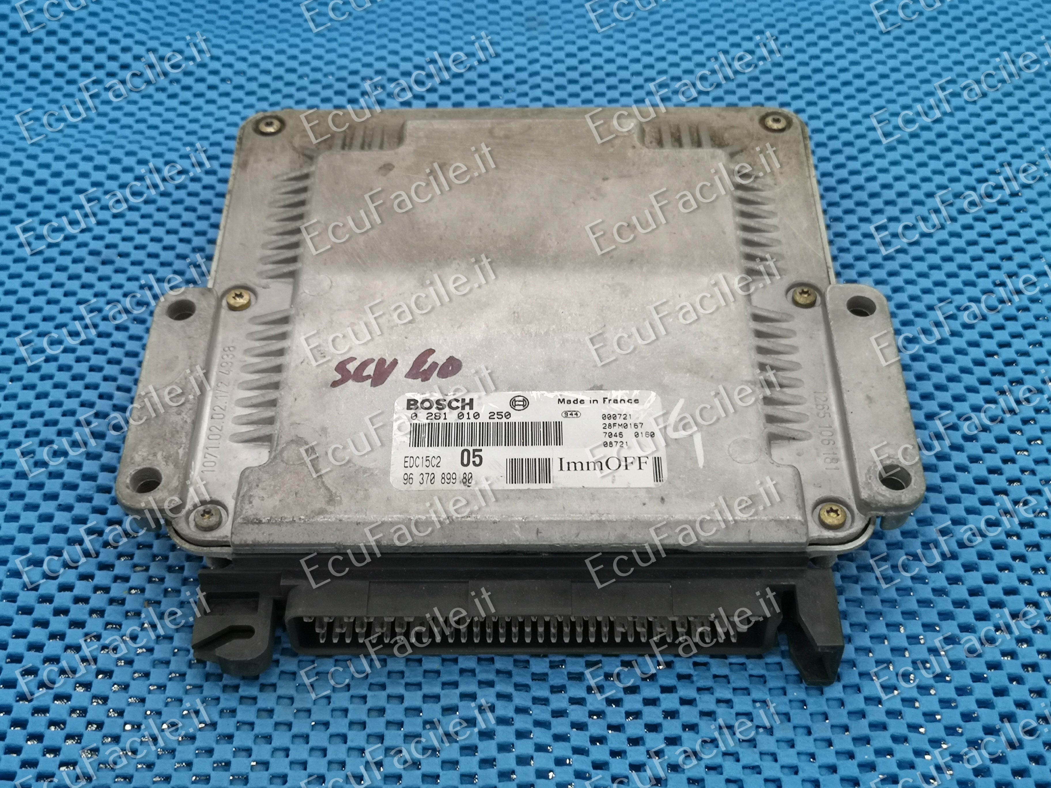 ECU PEUGEOT 206 2.0 HDI BOSCH 0281010250 9637089980 EDC15C2 05