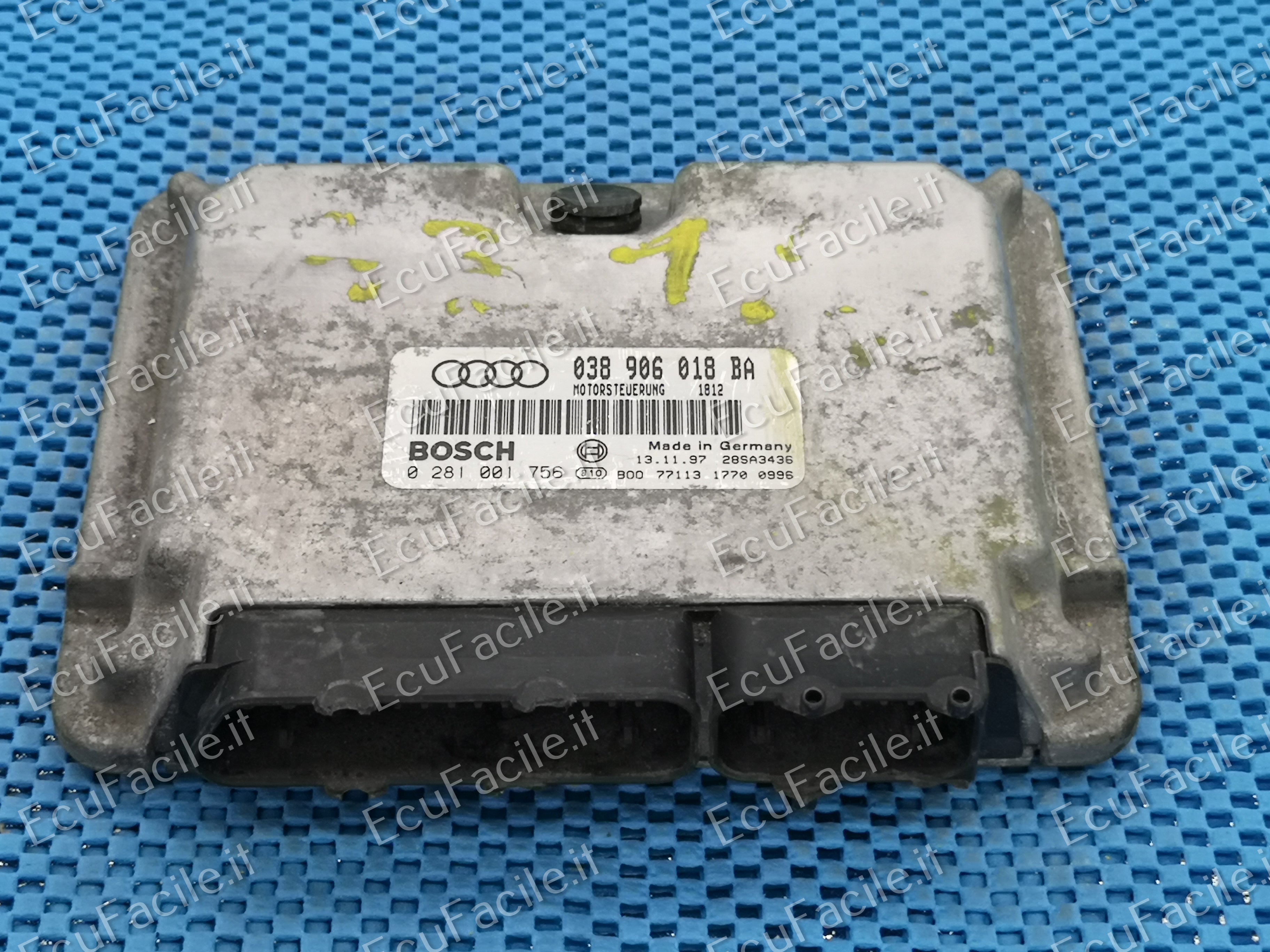 ECU CENTRALINA AUDI A3 1,9 TDI 0281001756 038906018BA