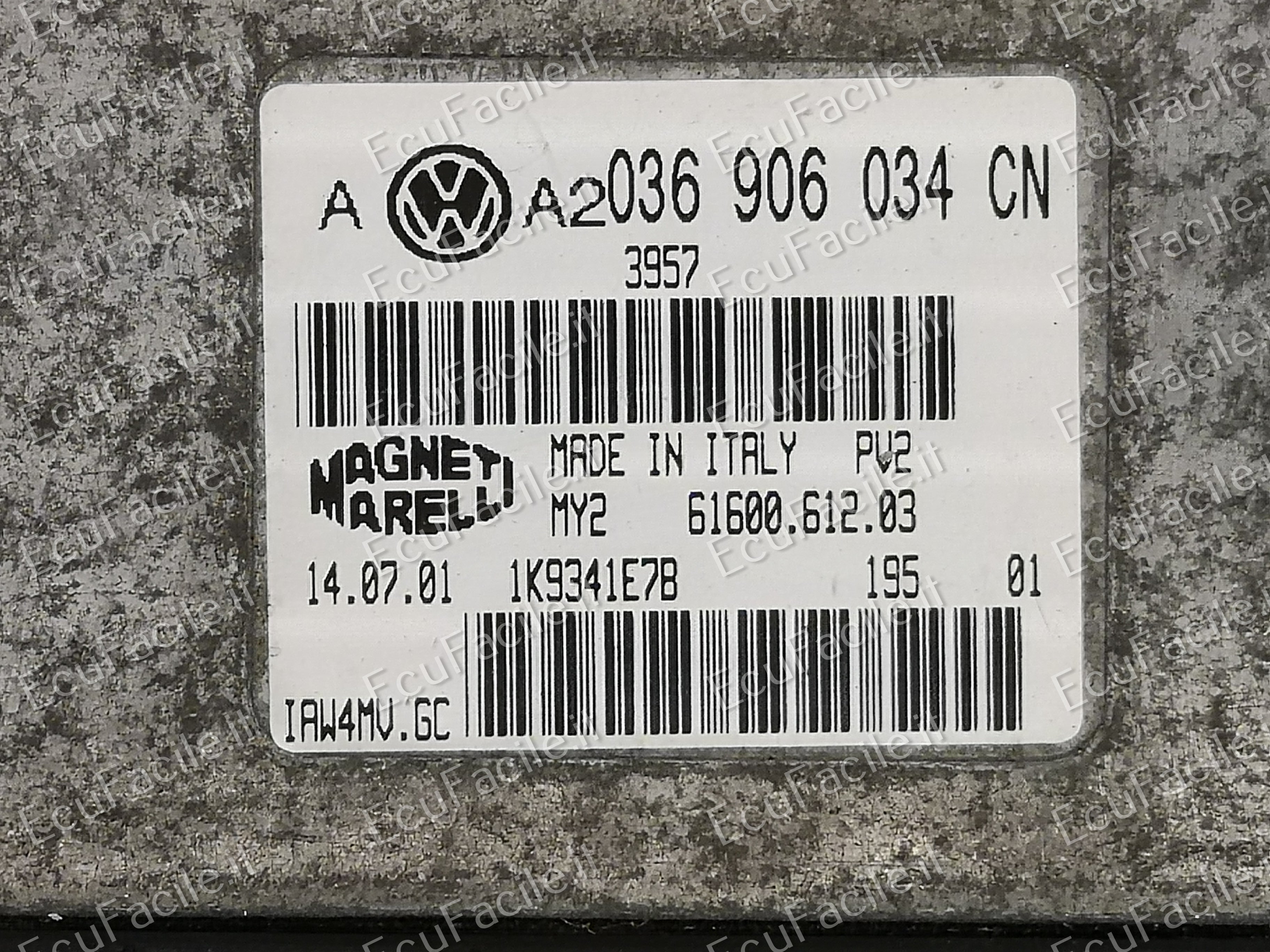 Ecu vw volkswagen golf bora 1.6 036906034cn iaw4mv.gc