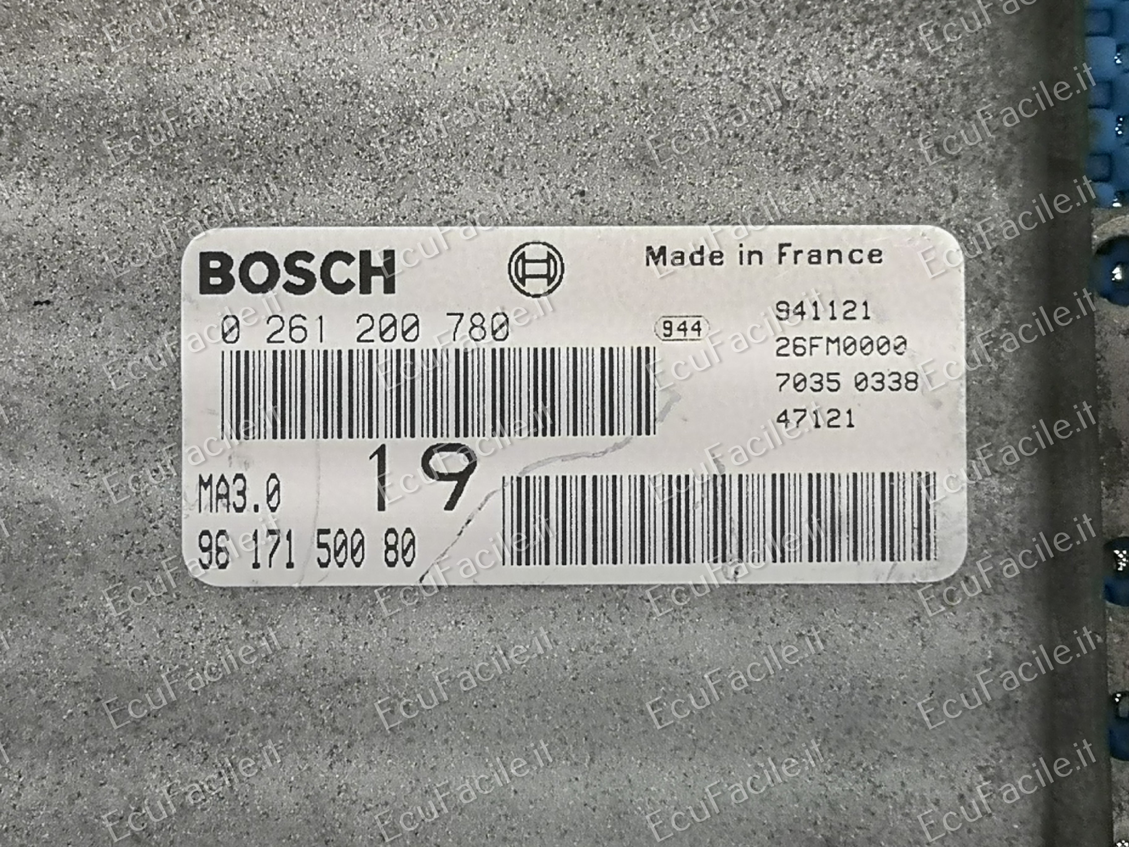 ECU CITROEN PEUGEOT 1.0 0261200780 9617150080 MA3.0