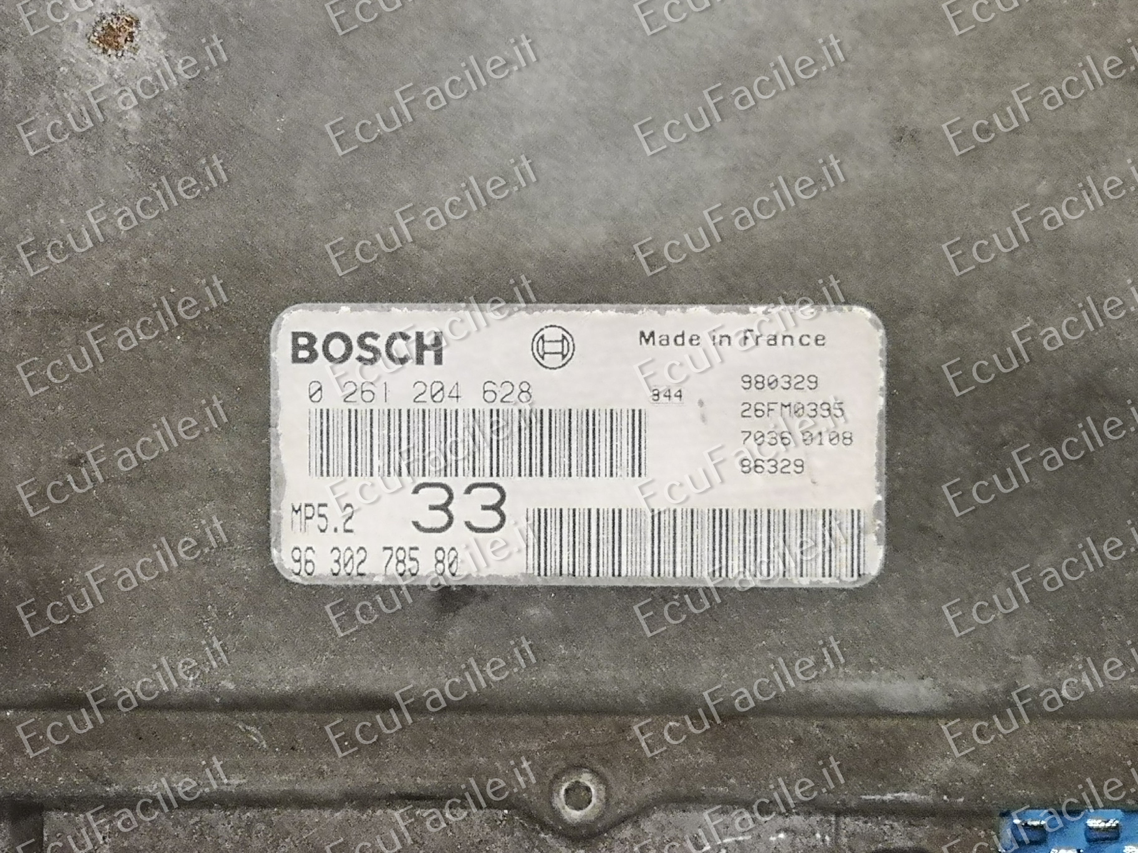 ECU PEUGEOT 306 1.6 BOSCH 0261204628 9630278580 MP5.2