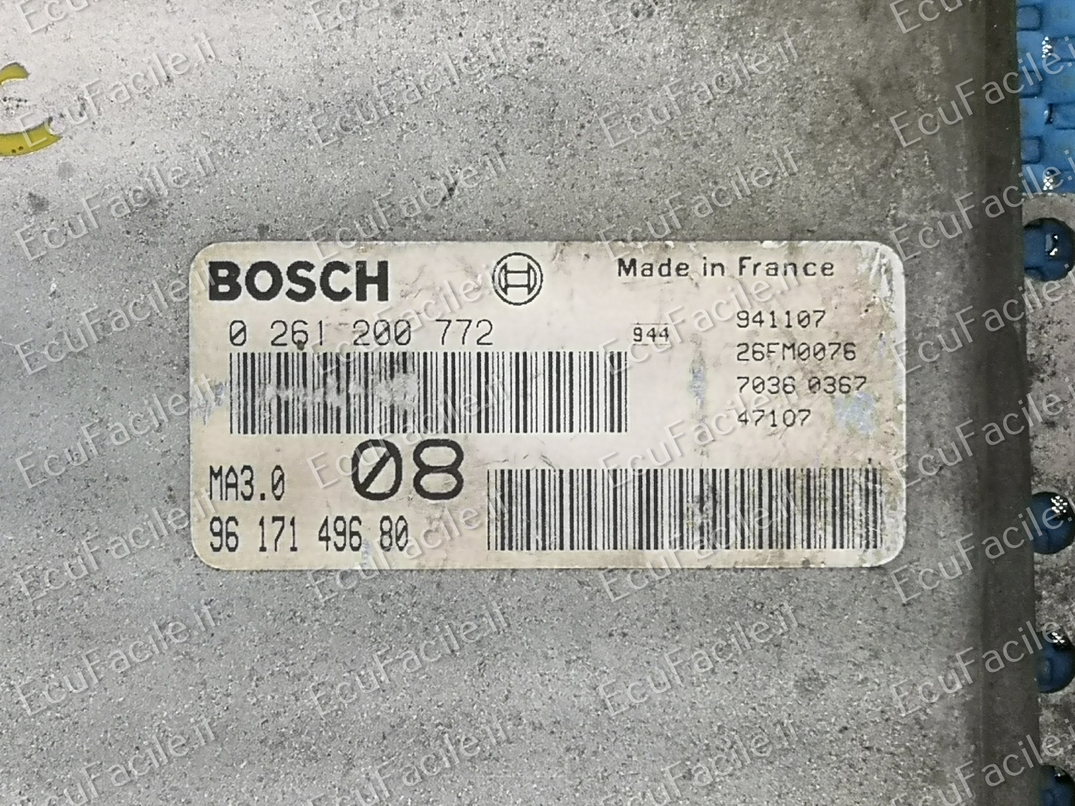 ECU CITROEN PEUGEOT 106 1.4 0261200772 9617149680 MA3.0