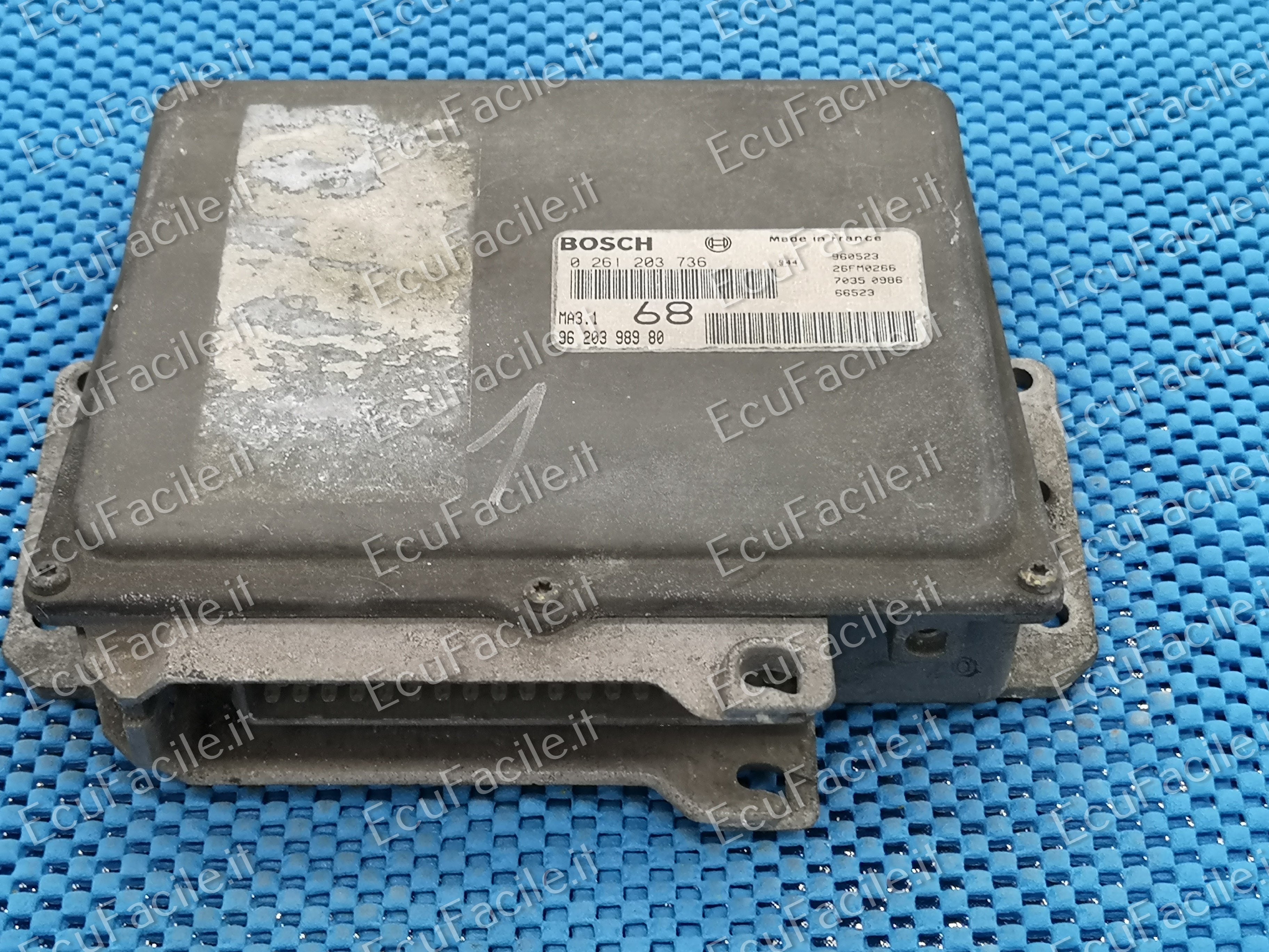 ECU Motore Bosch MA3.1 0261203736 68 9620398980 Peugeot Citroen