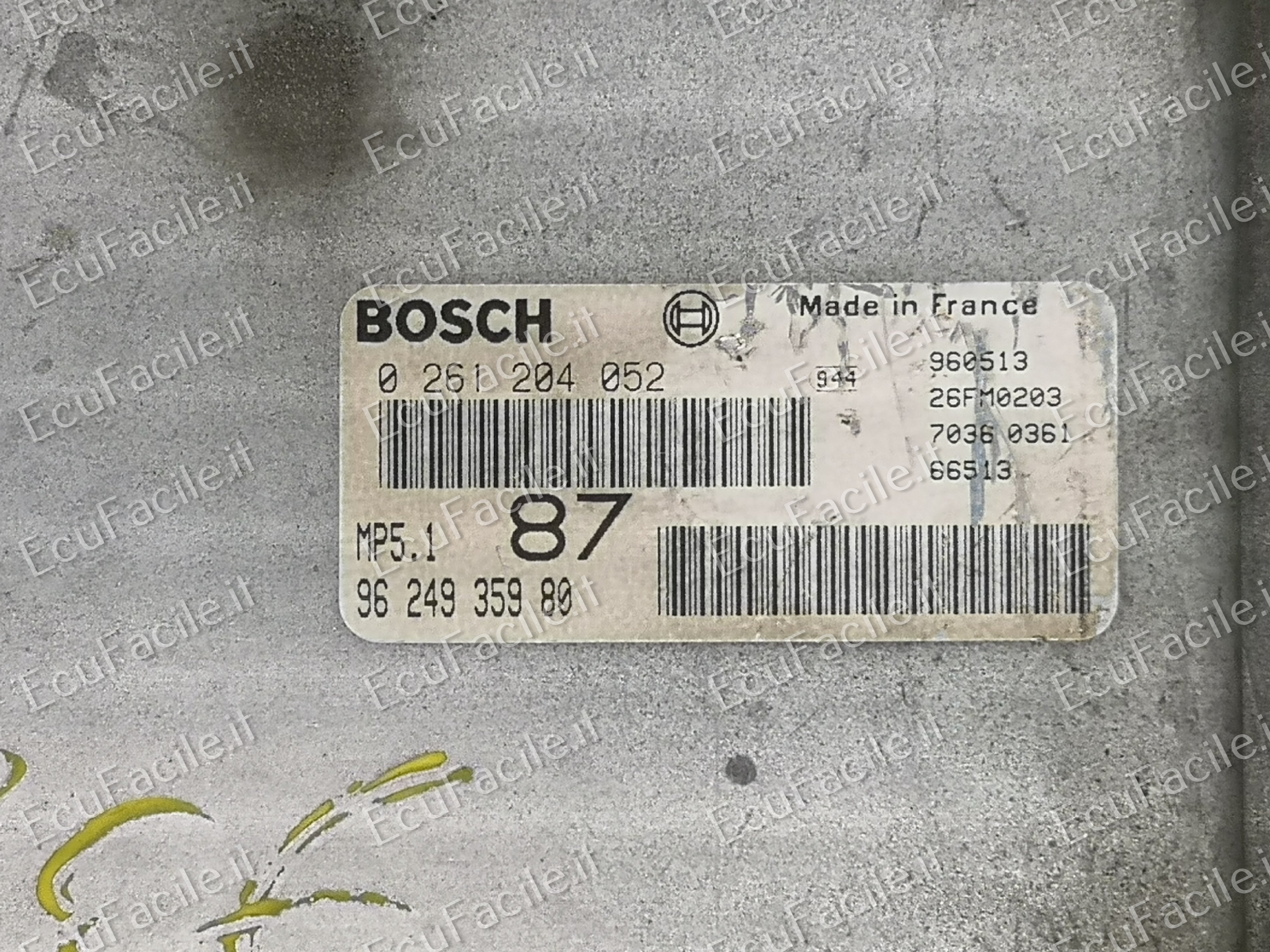 ECU CITROEN SAXO PEUGEOT 1.6 0261204052 9624935980 MP5.1
