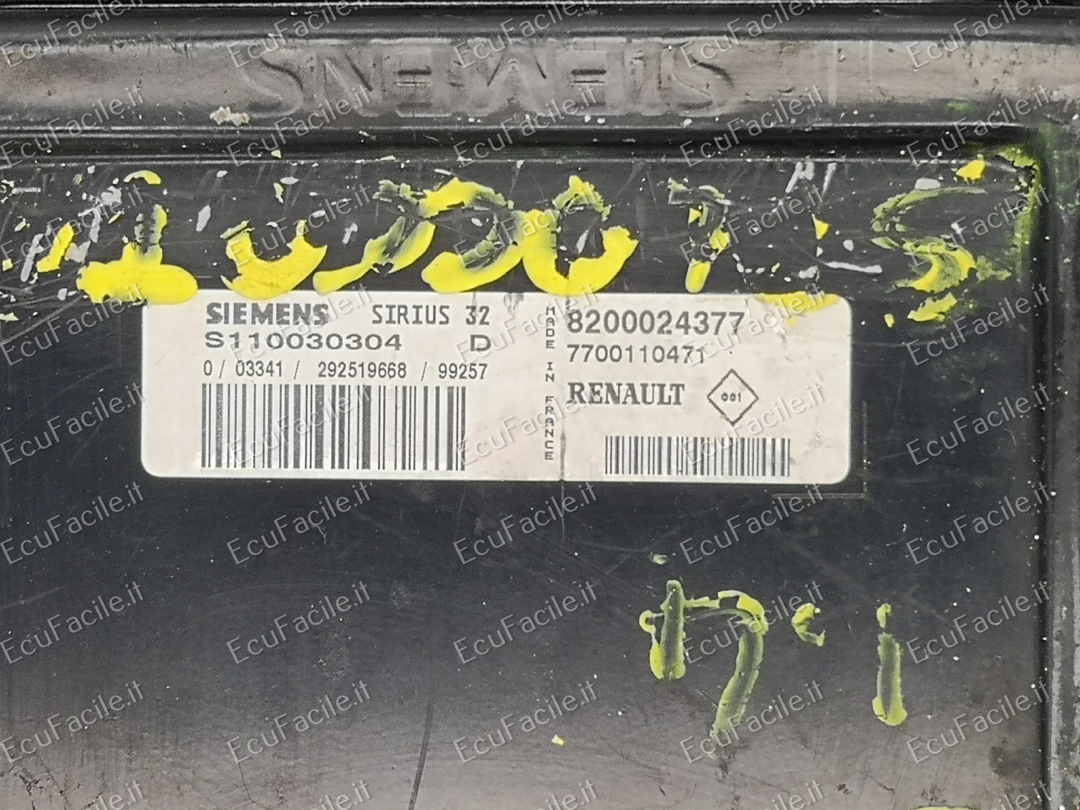 ECU RENAULT 1.4 SIRIUS 32 S110030304D 8200024377 7700110471