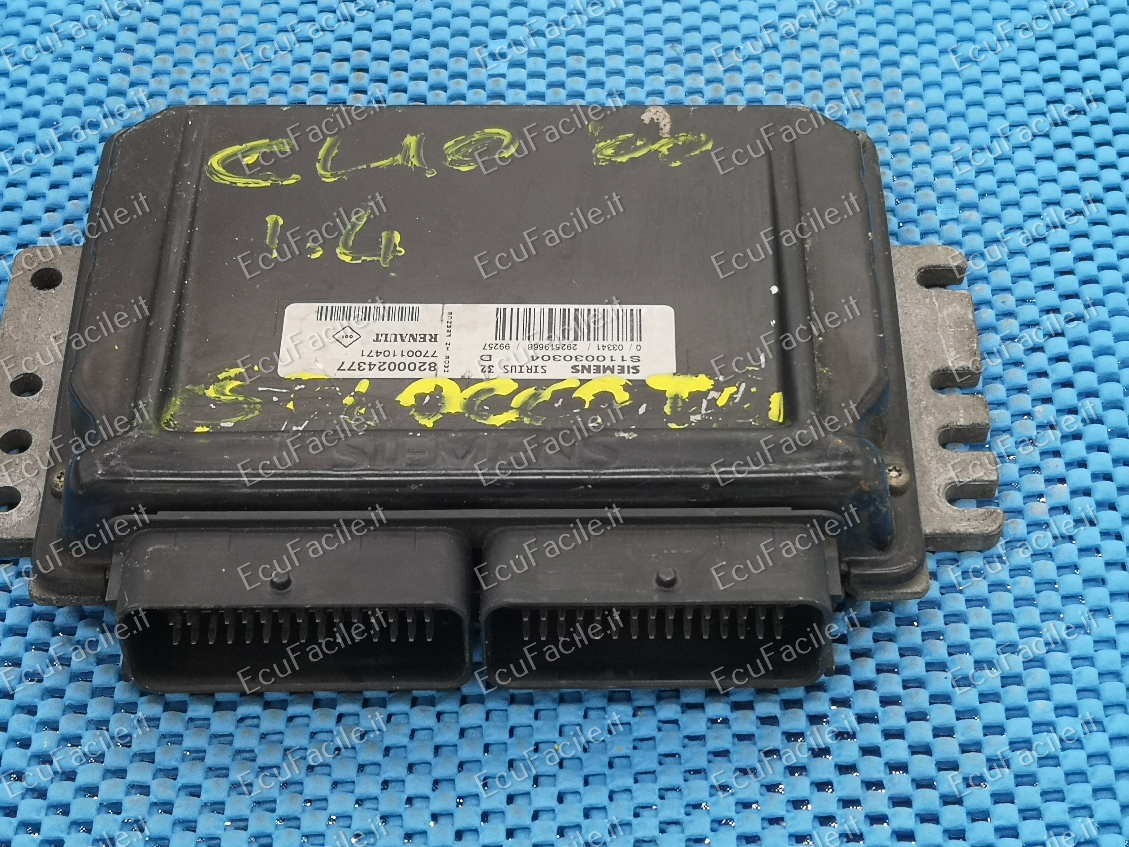 ECU RENAULT 1.4 SIRIUS 32 S110030304D 8200024377 7700110471