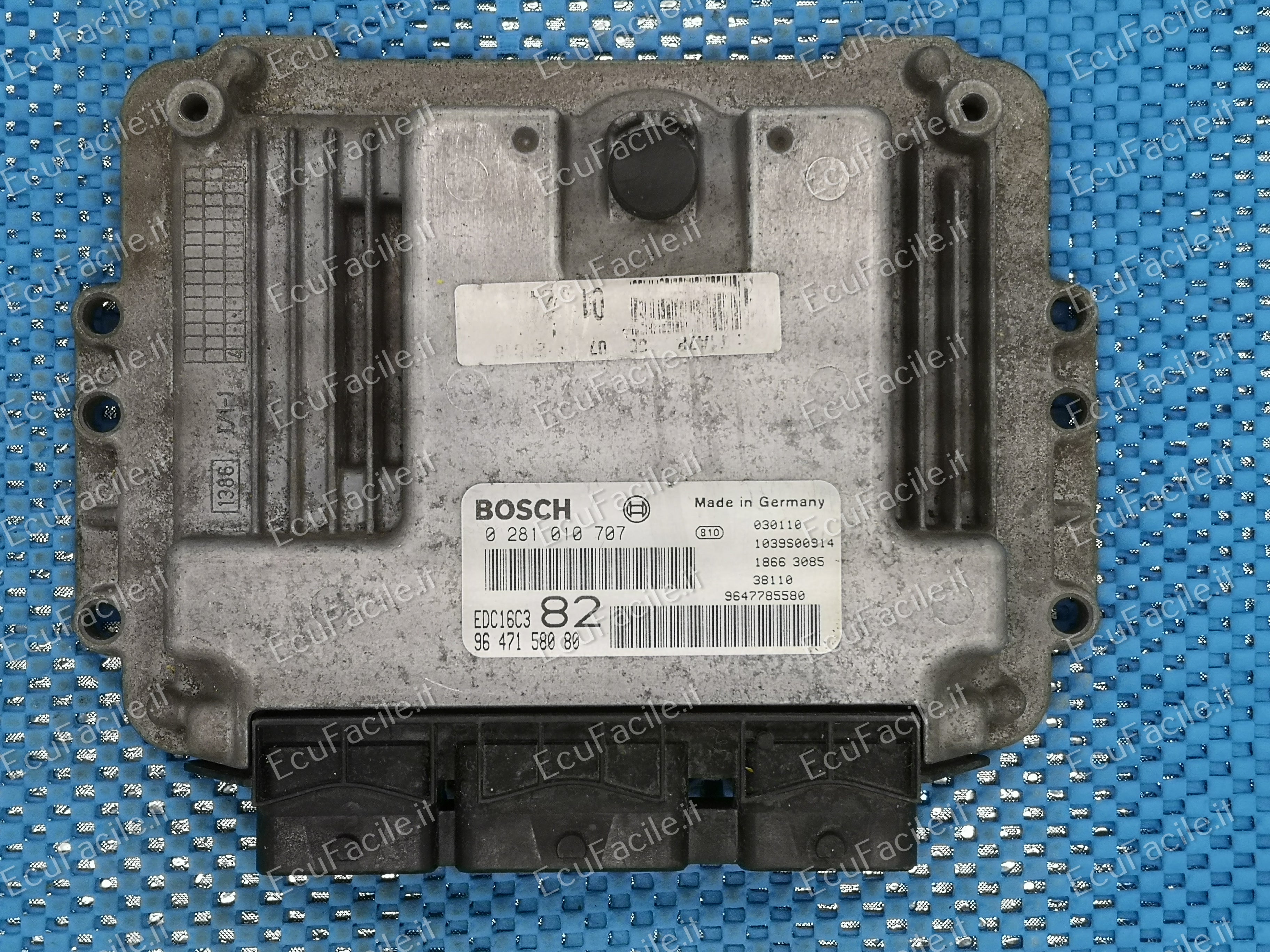 ECU Peugeot 206 1.4 HDi 01- 0281010707 EDC16C3 82 9651399080