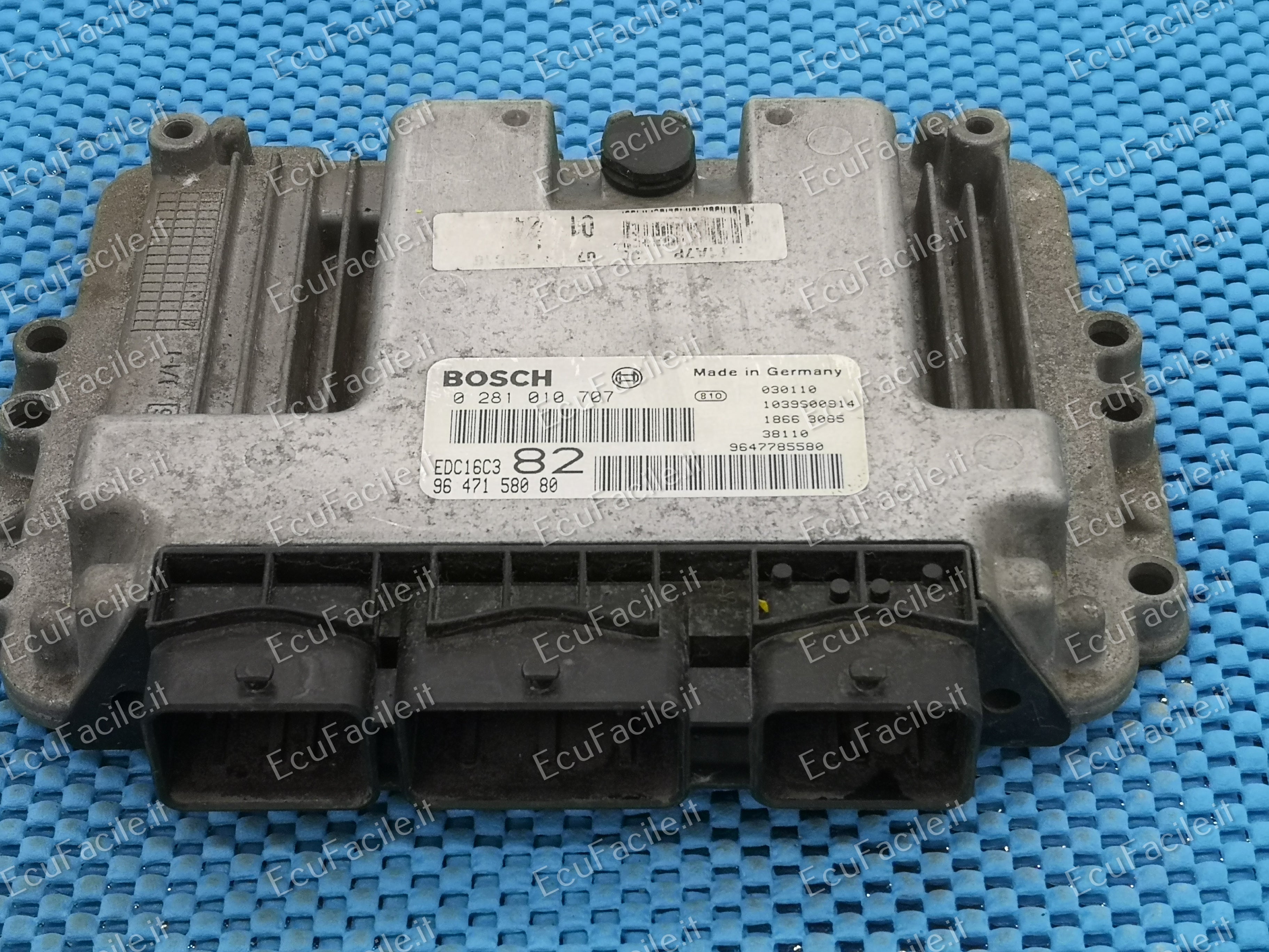 ECU Peugeot 206 1.4 HDi 01- 0281010707 EDC16C3 82 9651399080