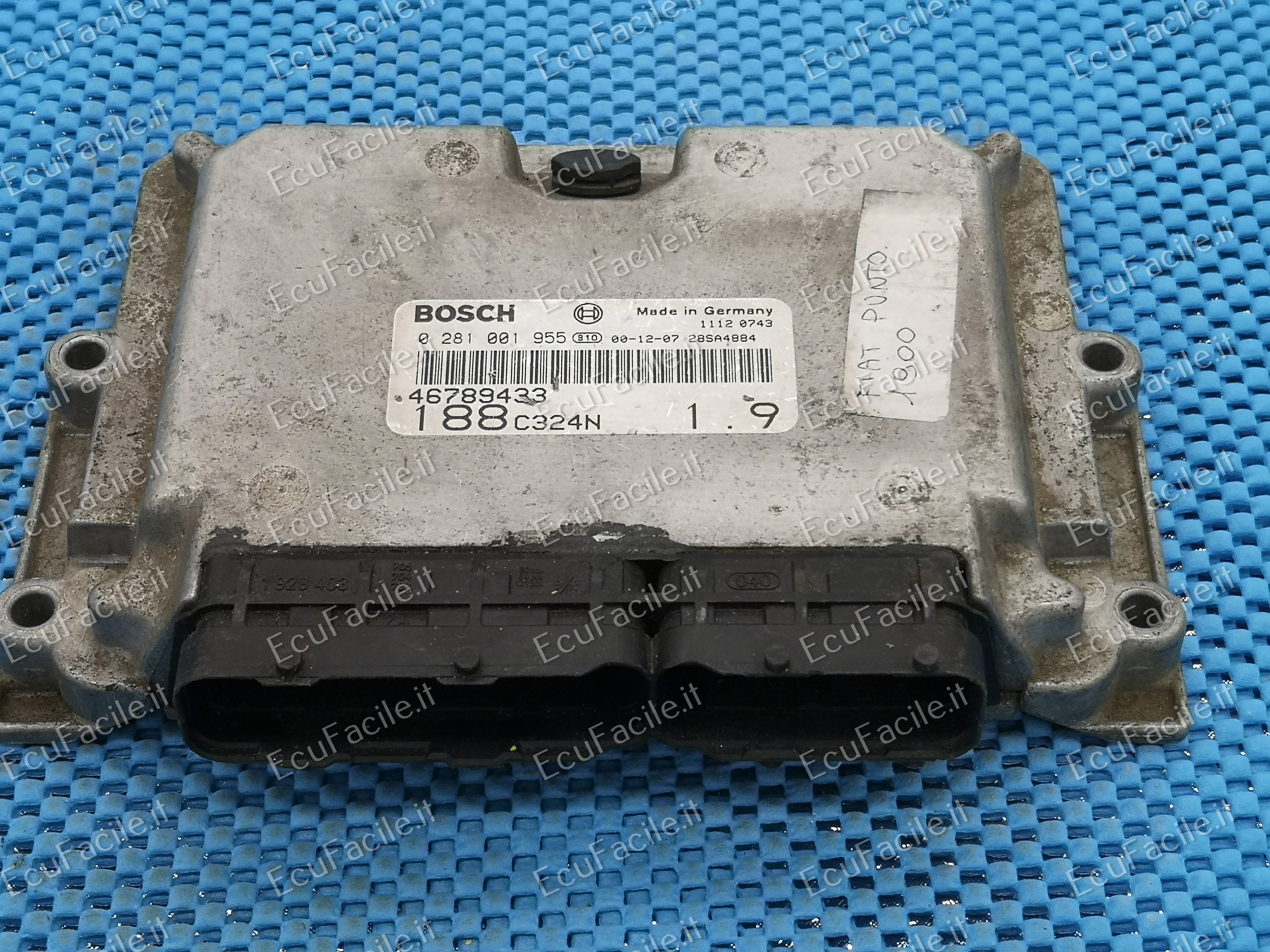 ECU CENTRALINA FIAT PUNTO 1.9 0281001955 EDC 15C7-2.1 46789433
