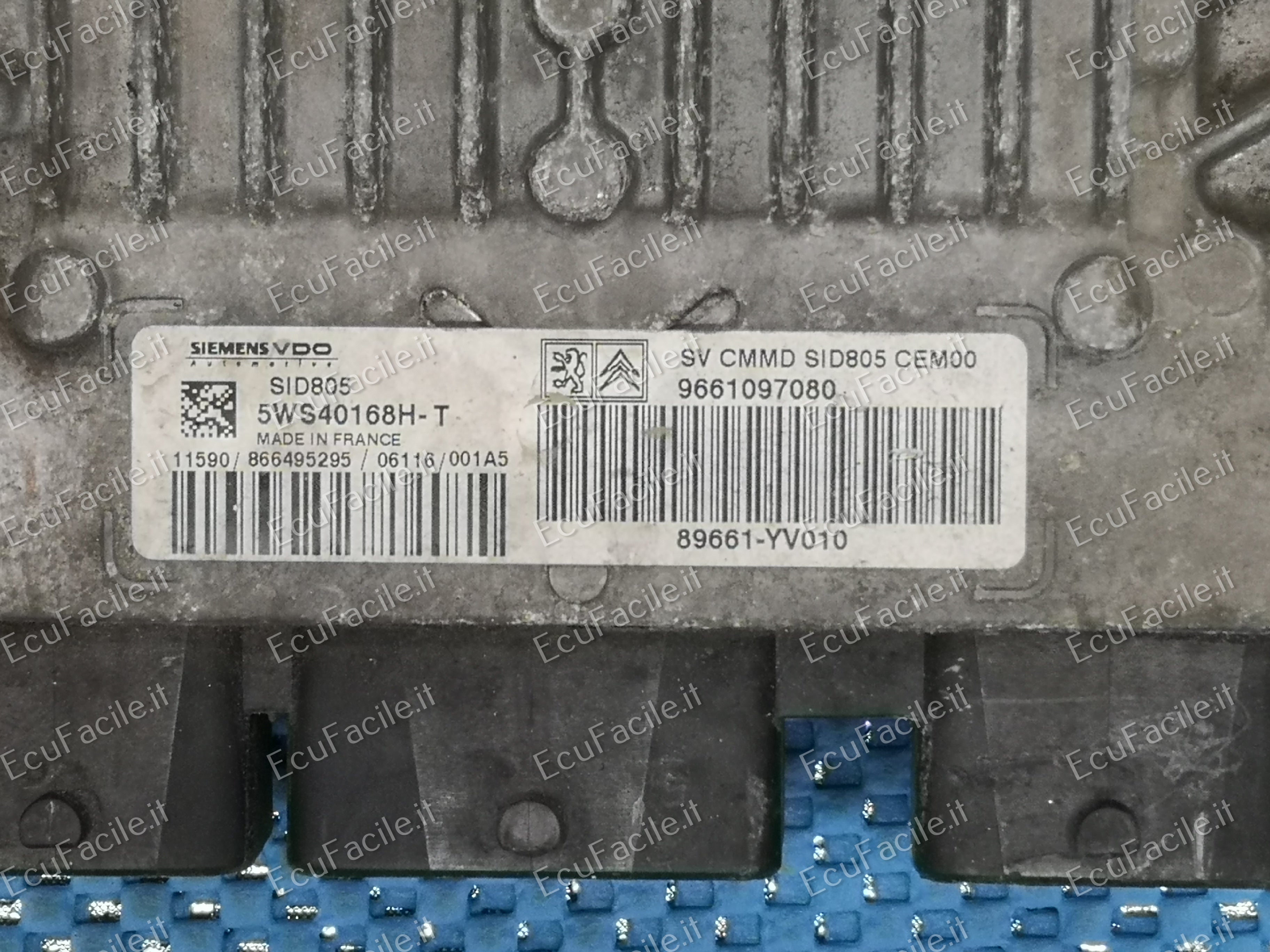 ECU CITROEN C1 1400 SID805 5WS40168H-T 9661097080