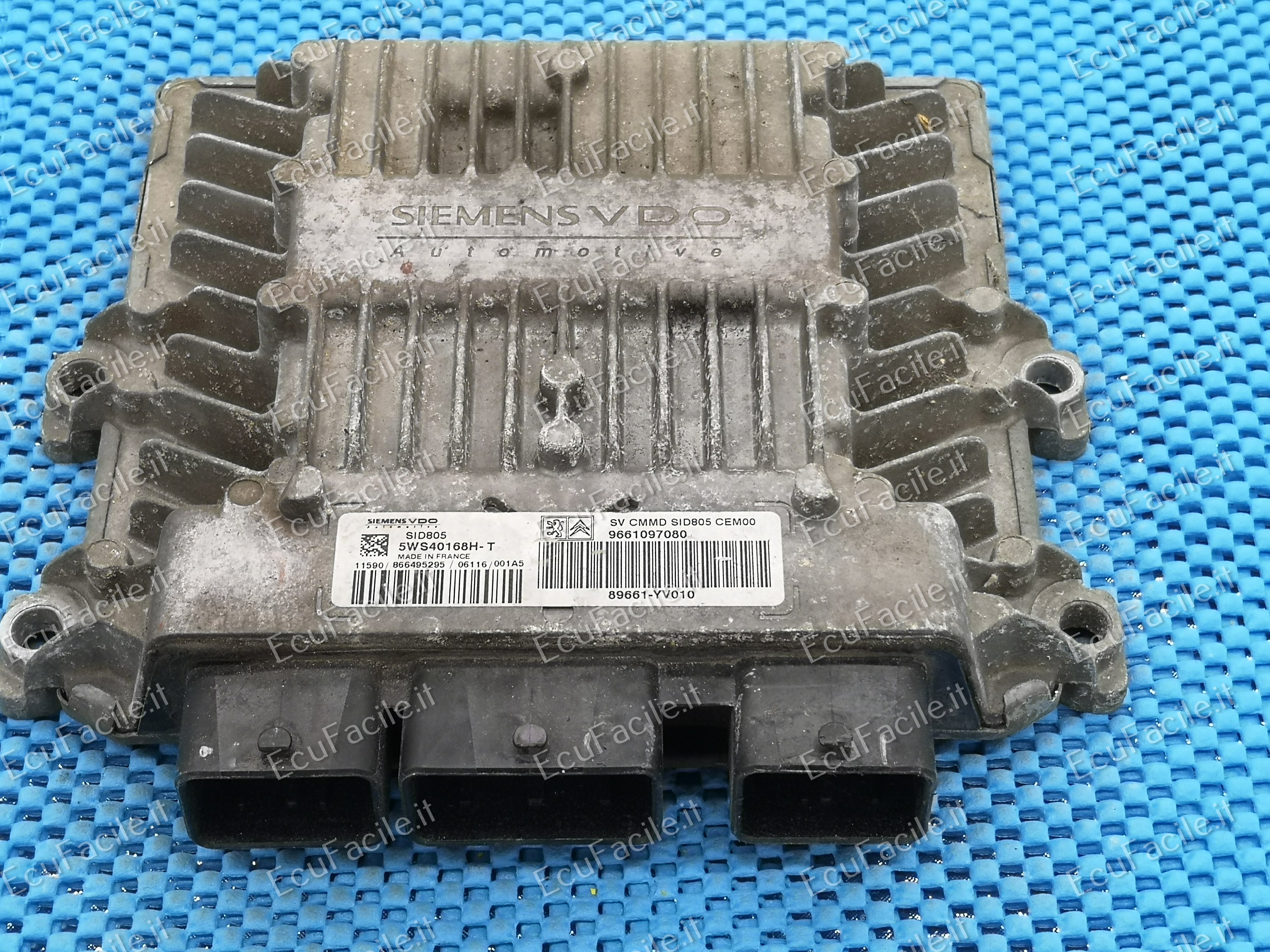 ECU CITROEN C1 1400 SID805 5WS40168H-T 9661097080