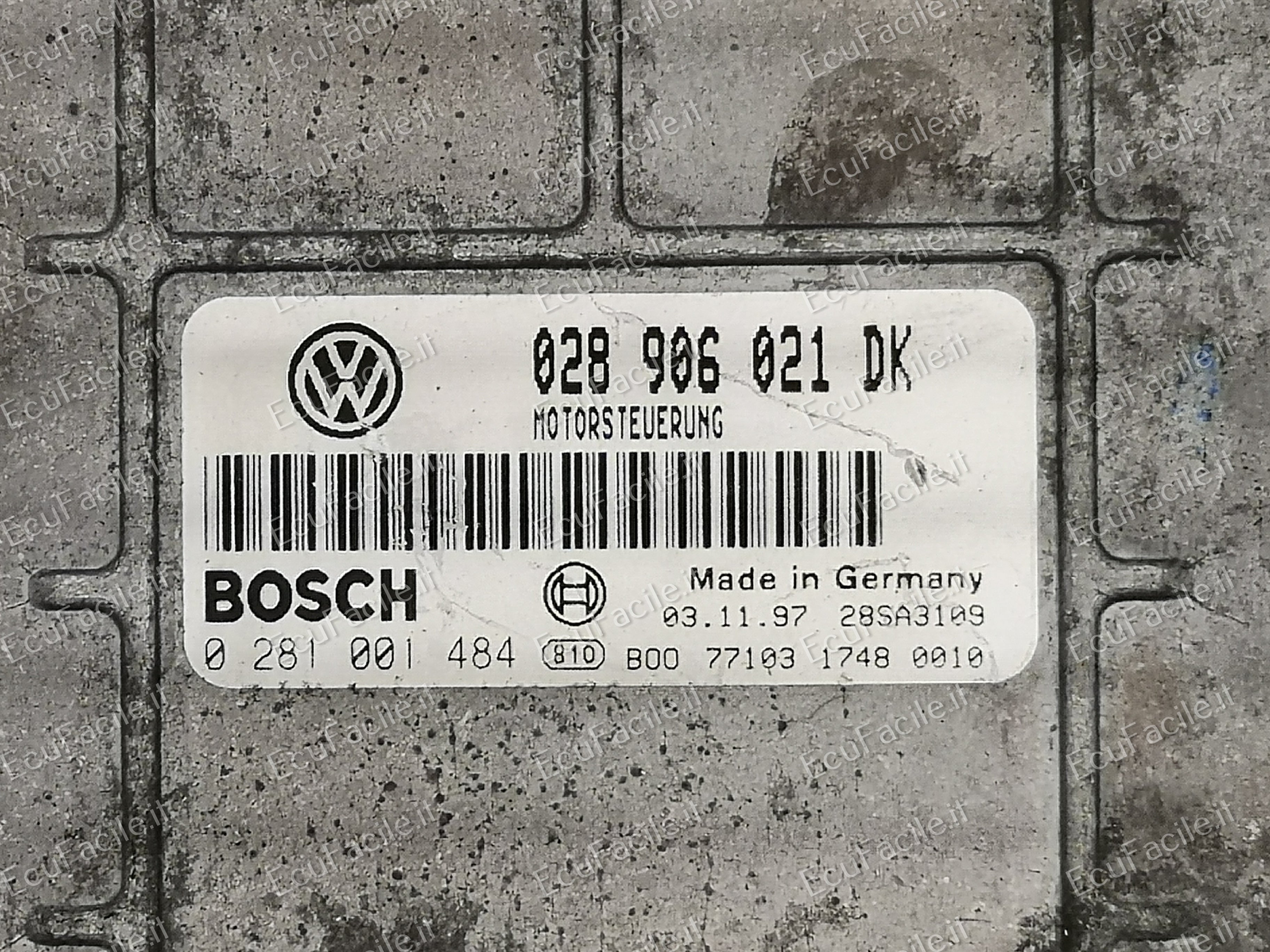 ECU SEAT IBIZA CORDOBA 1.9 TDI 0281001484 28906021DK