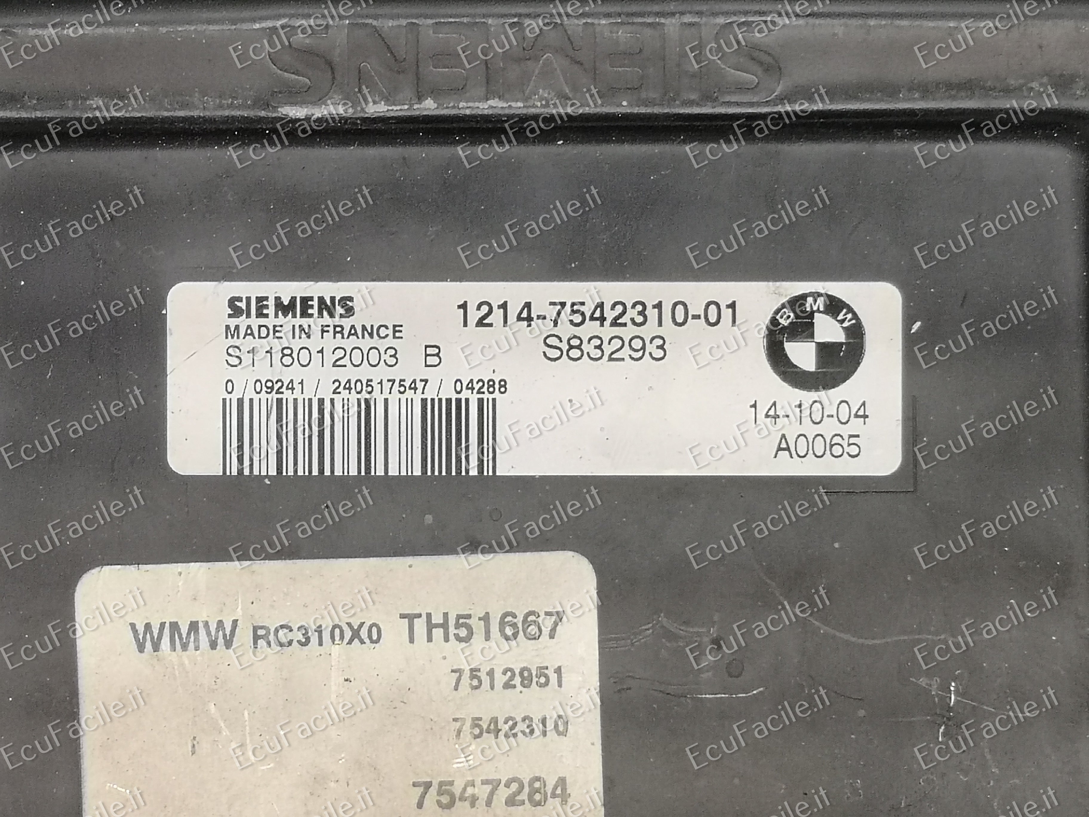 ECU SIEMENS BMW MINI COOPER S118012003B