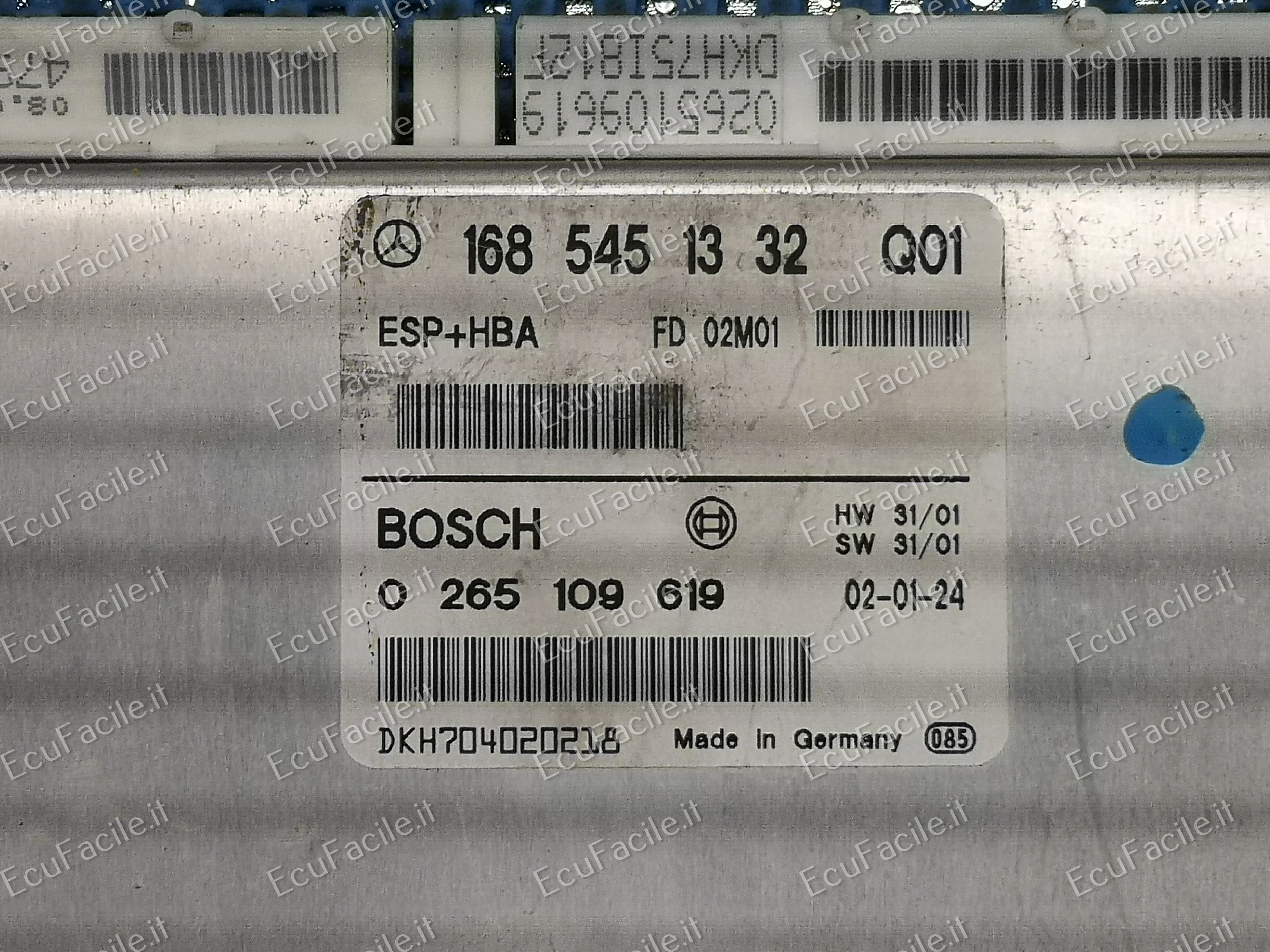 ECU MERCEDES CL A 170 CDI W168 70KW ESP 1685451332Q01 0265109619